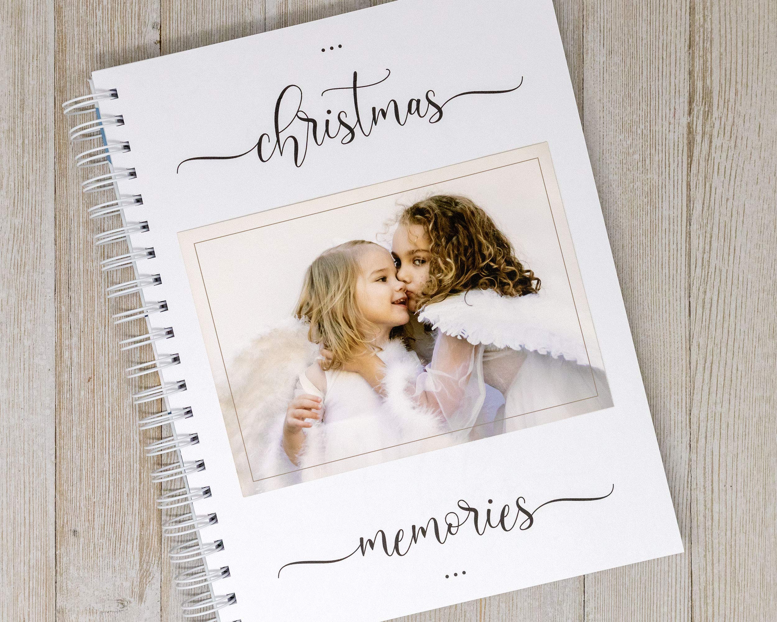 Personalized Christmas Photo Album & Memory Book - Hard Cover Santa Photo Scrapbook with Winter Deer Design - Perfect for Holiday Gifts, Family Keepsakes & Santa Visit Memories