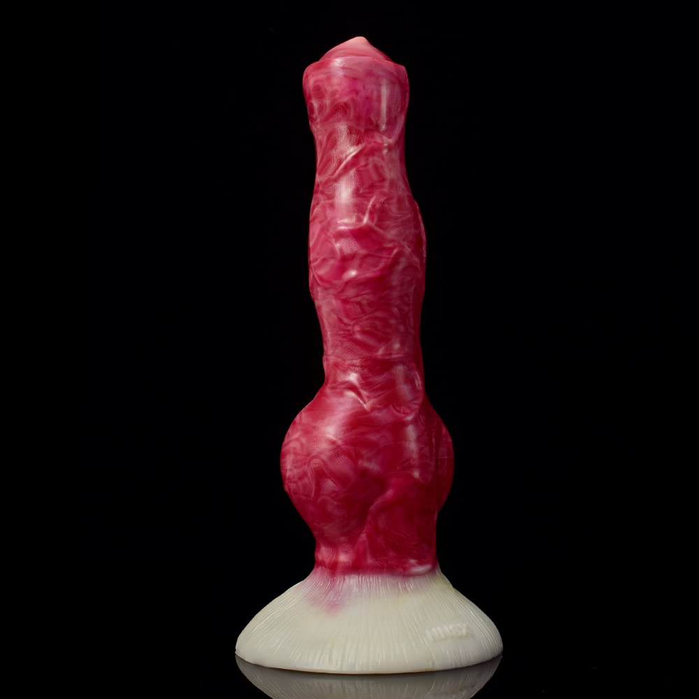 Premium Liquid Silicone Alien/Fido Dildo with Strong Suction Cup - Realistic BeHorny Adult Sex Toy for Solo Play & Couples Intimacy - Waterproof & Body-Safe for Shower, Bedroom & BDSM Scenes