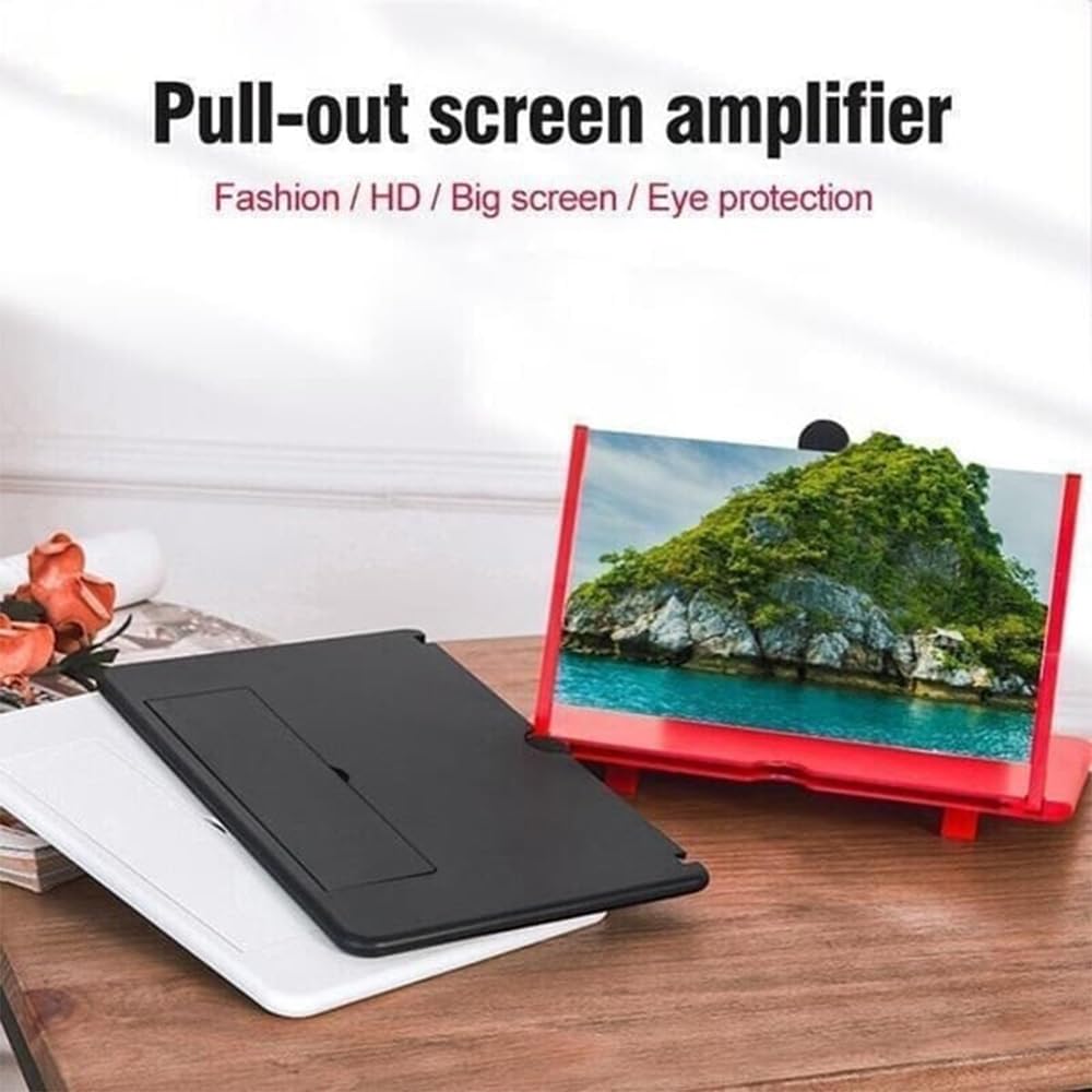 2024 HD Screen Magnifier for Smartphones - 10/12 Inch Mobile Phone Projector Enlarger | Perfect for Watching Movies, Reading eBooks & Zooming Photos