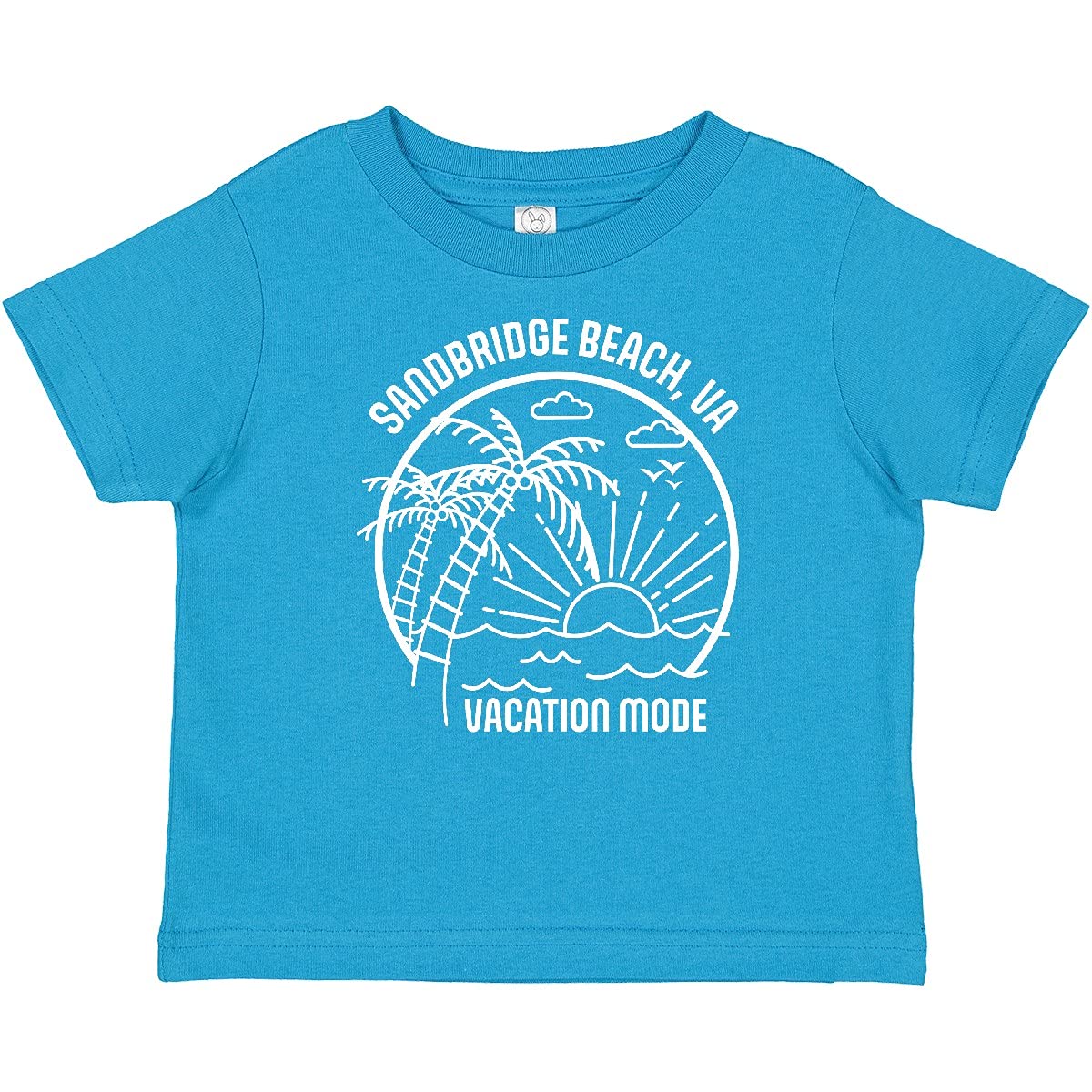 Inktastic Summer Vacation Mode Sandbridge Beach Virginia Baby T-Shirt - Soft Cotton Cute Beach Outfit for Boys & Girls - Perfect for Family Vacations, Beach Trips & Summer Fun