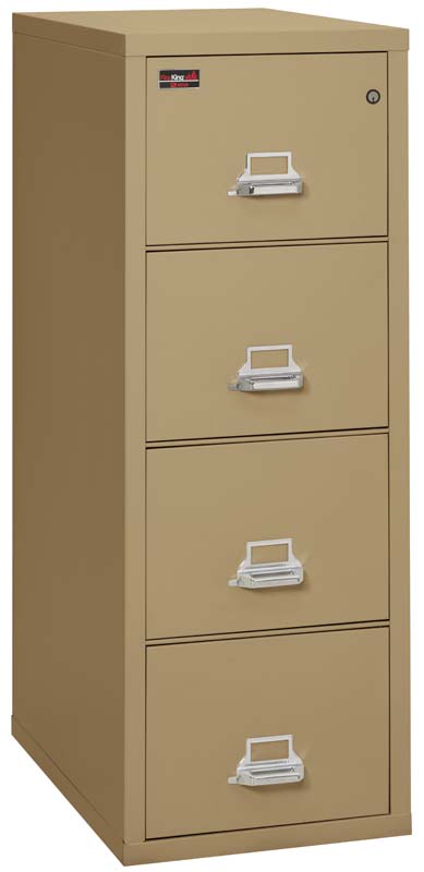 FireKing 4-Drawer Vertical Letter Fireproof File Cabinet - 2-Hour Fire Protection for Important Documents | Office & Home Storage Solution