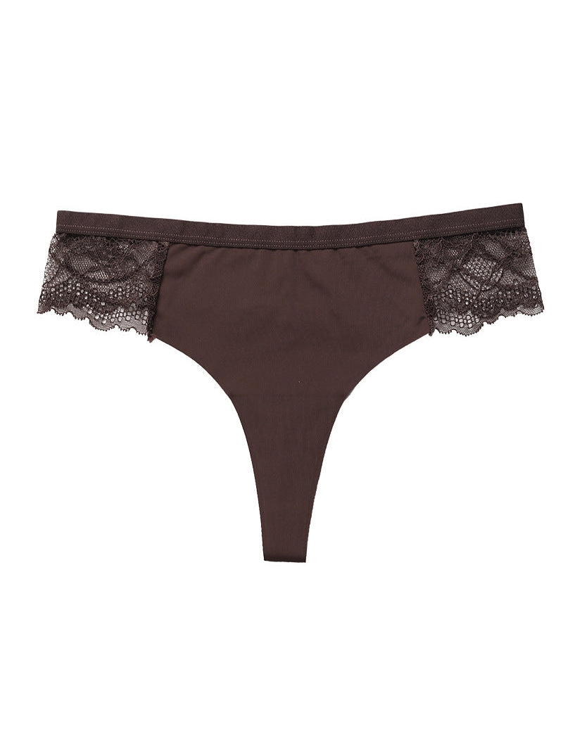 ZASUWA Women's Sexy Leopard Print Lace T-Back Panties - Soft Comfortable Underwear for Date Night & Special Occasions