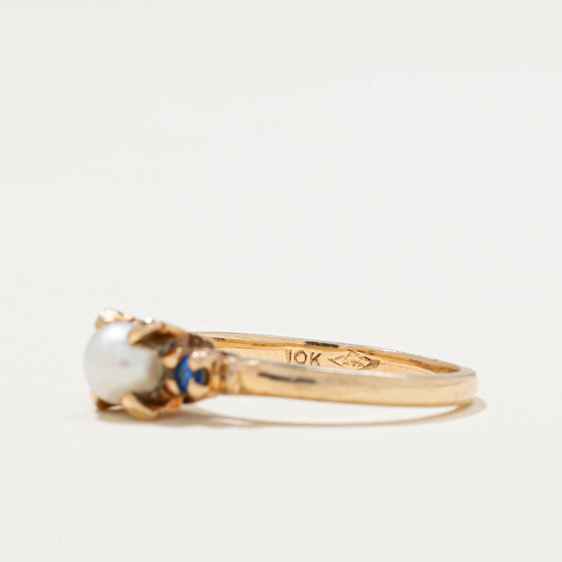 Exquisite Pearl & Synthetic Spinel Ring - 0.06ctw, Size 6 - Elegant Jewelry for Women, Perfect for Weddings, Anniversaries & Special Occasions