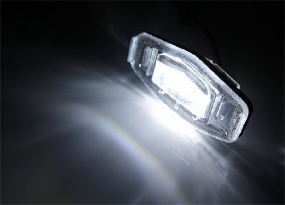 Direct Fit White LED License Plate Light Lamps for Acura TL TSX Honda Civic - Bright & Durable Replacement Bulbs for Enhanced Night Visibility & Style