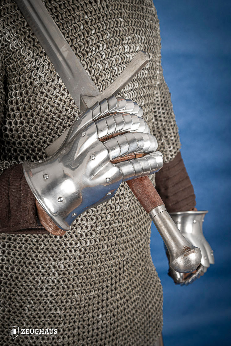 Gauntlets 1350 1415 1.6mm Polished Stainless Steel Gloves - Perfect for Welding, Metalworking & Industrial Safety Protection