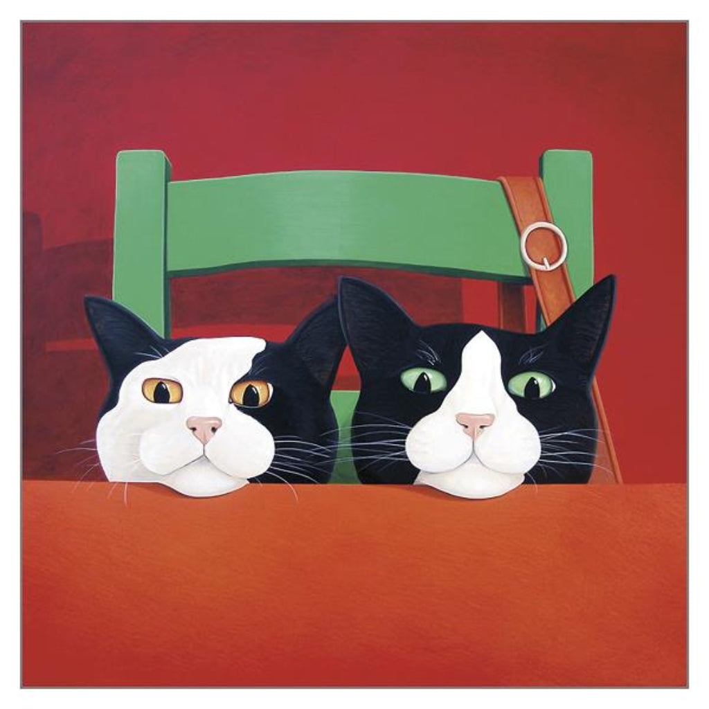 Waiting for Dinner Greeting Card by Vicky Mount - Perfect for Family Gatherings, Dinner Invitations & Special Occasions
