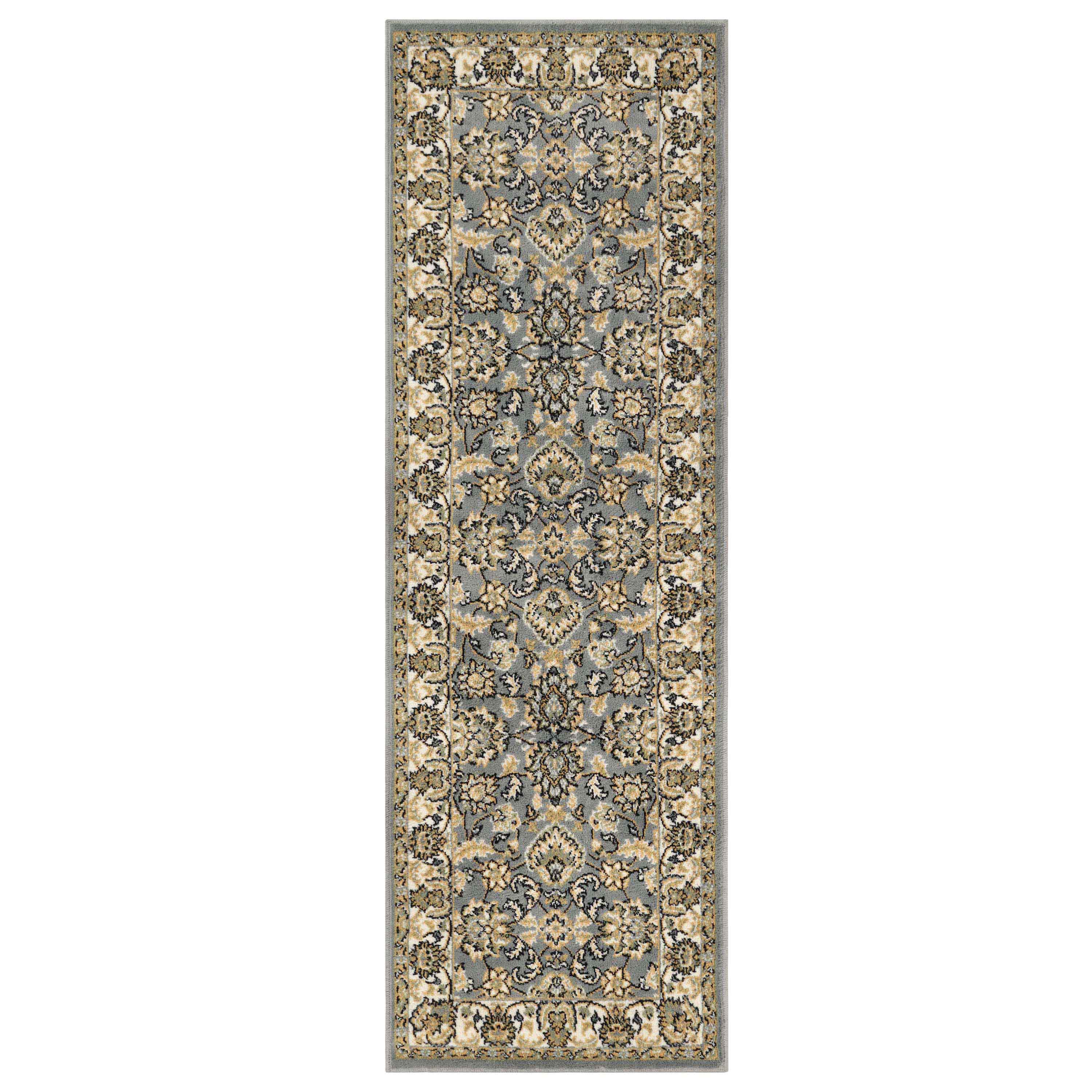 Lille Elegant Floral Indoor Area Rug - Non-Slip Soft Living Room Carpet Runner for Bedroom, Hallway & Entryway Decor
