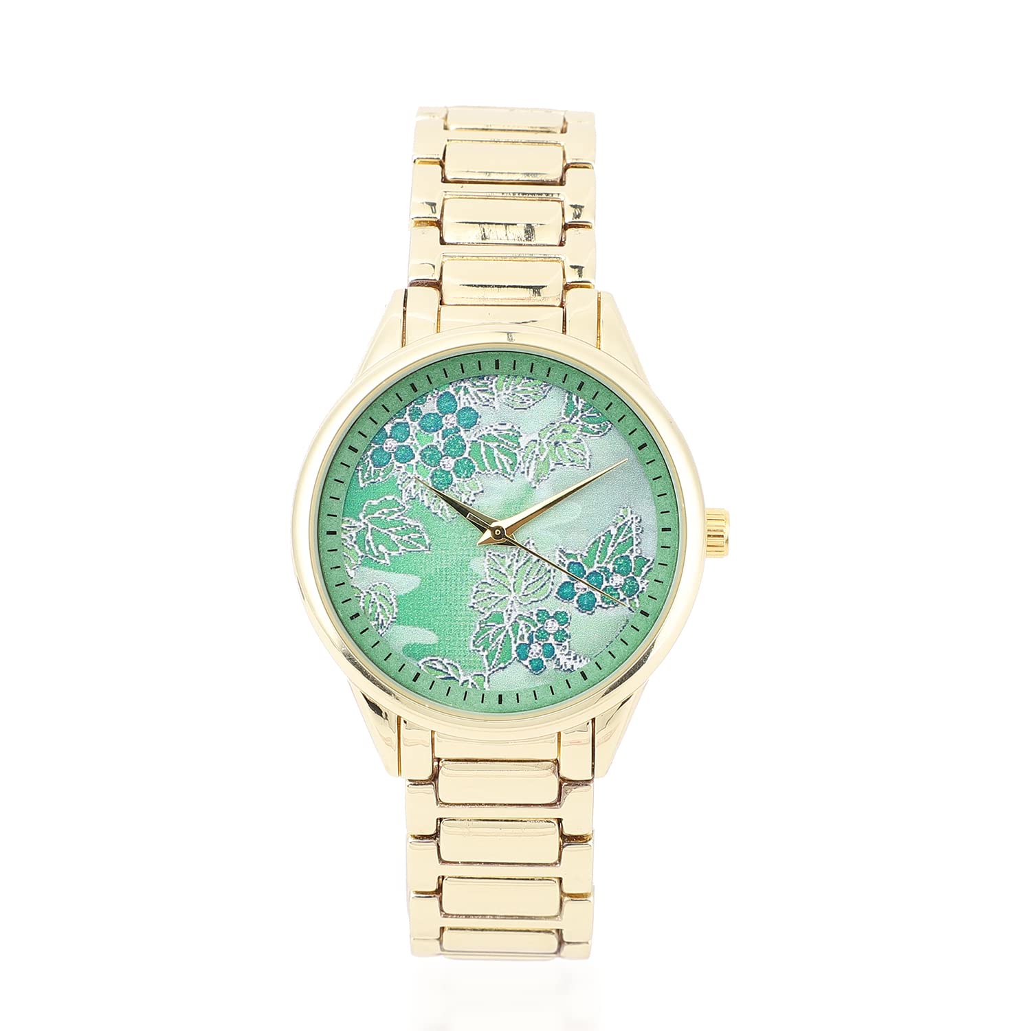 Strada Japanese Automatic Movement Watch - Grape Pattern Dial, Stainless Steel Case - Perfect Graduation Gift for Men & Women | Elegant Dress Watch for Office, Parties & Special Occasions