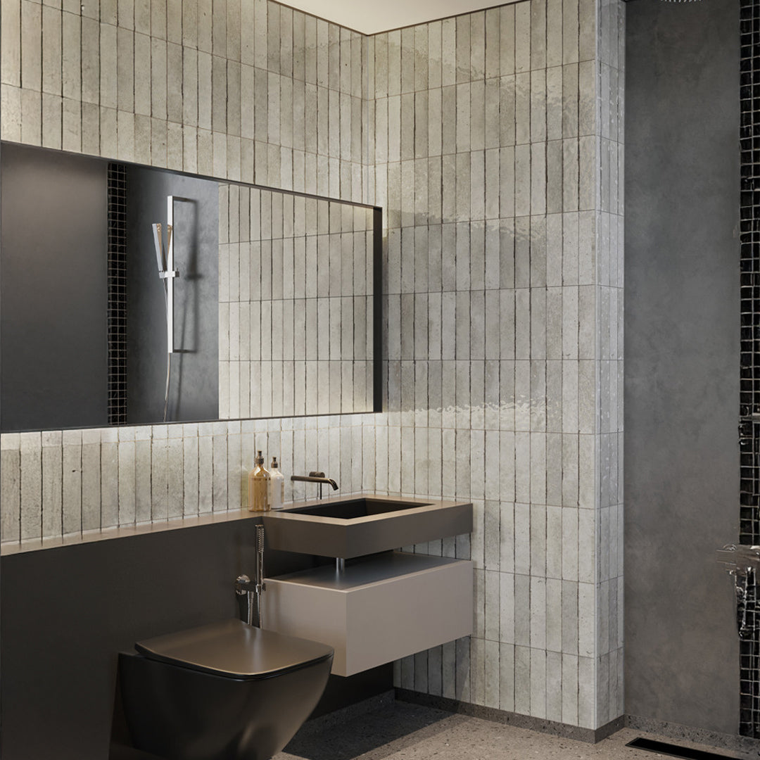 Chelsea Soho Zellige Porcelain Tile - Handmade Glazed Ceramic Wall & Floor Tiles - Perfect for Kitchen Backsplash, Bathroom & Pool Designs in Orange County