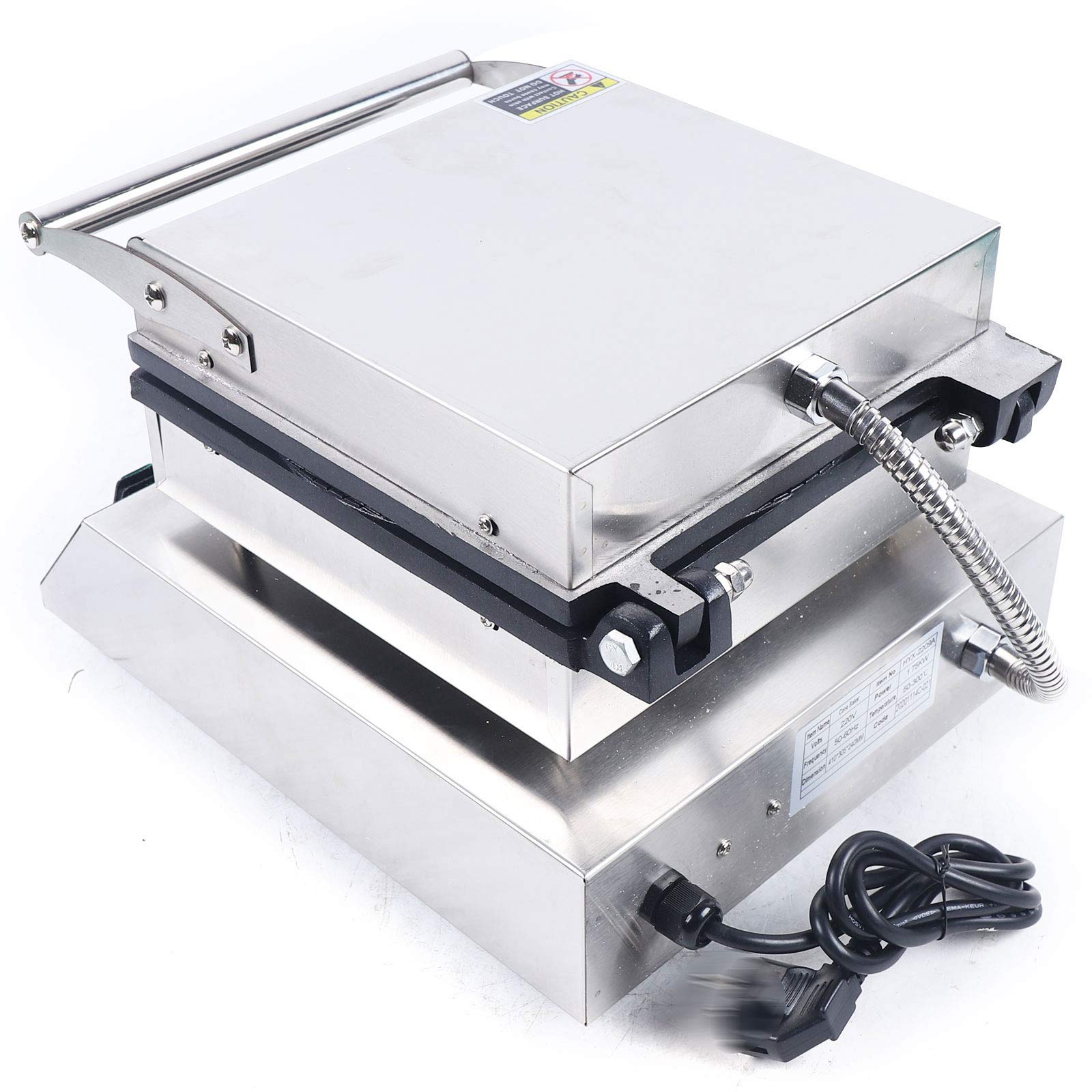 110V 1500W Commercial Ice Cream Cone Maker - Electric Waffle Baker Machine with Nonstick Surface for Crispy Cones - Perfect for Ice Cream Shops, Restaurants, and Home Use