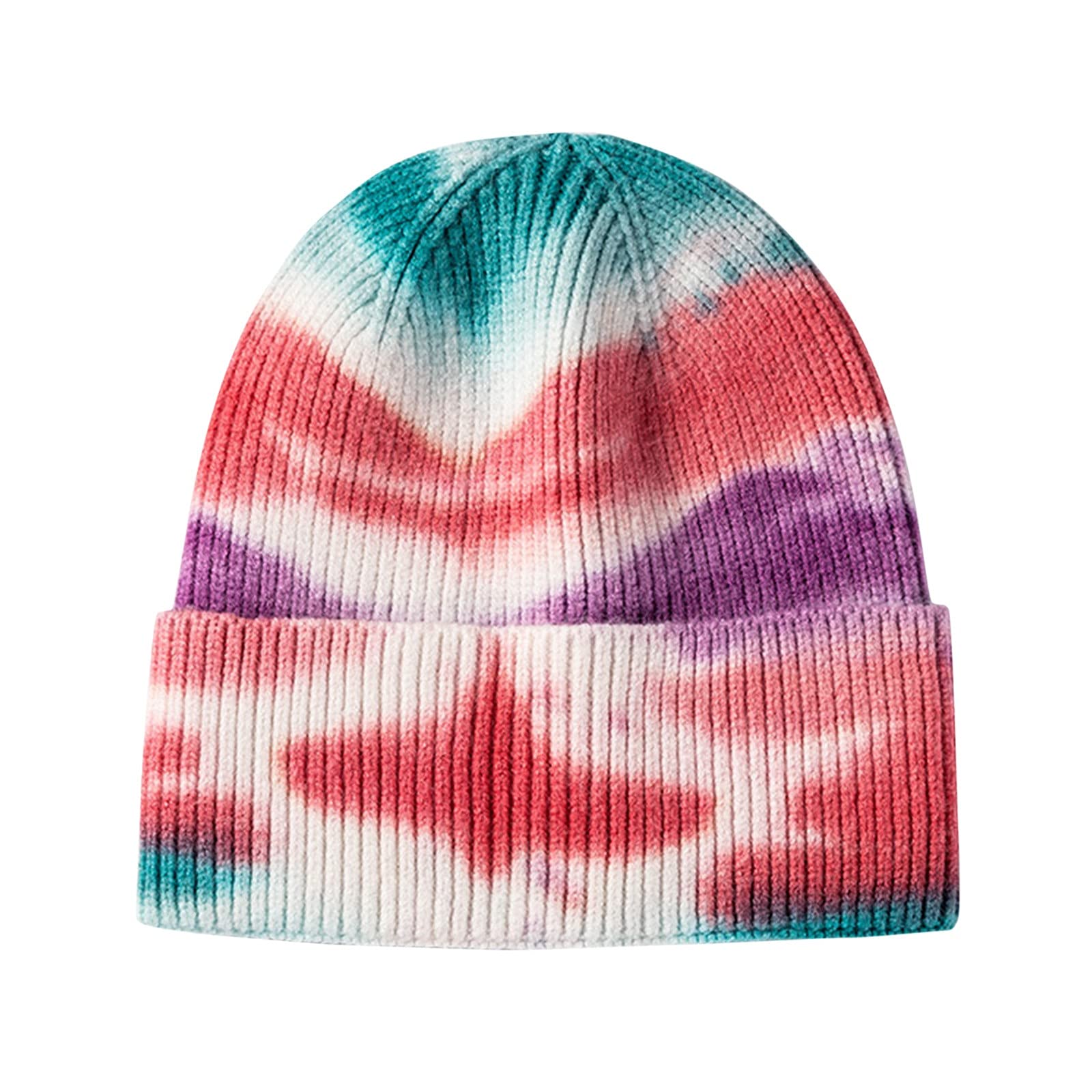Yliquor Unisex Winter Beanie Hat - Soft Warm Knitted Wool Skull Cap for Women & Men | Trendy Tie-Dye Design for Outdoor Activities, Skiing, Snowboarding & Casual Winter Fashion