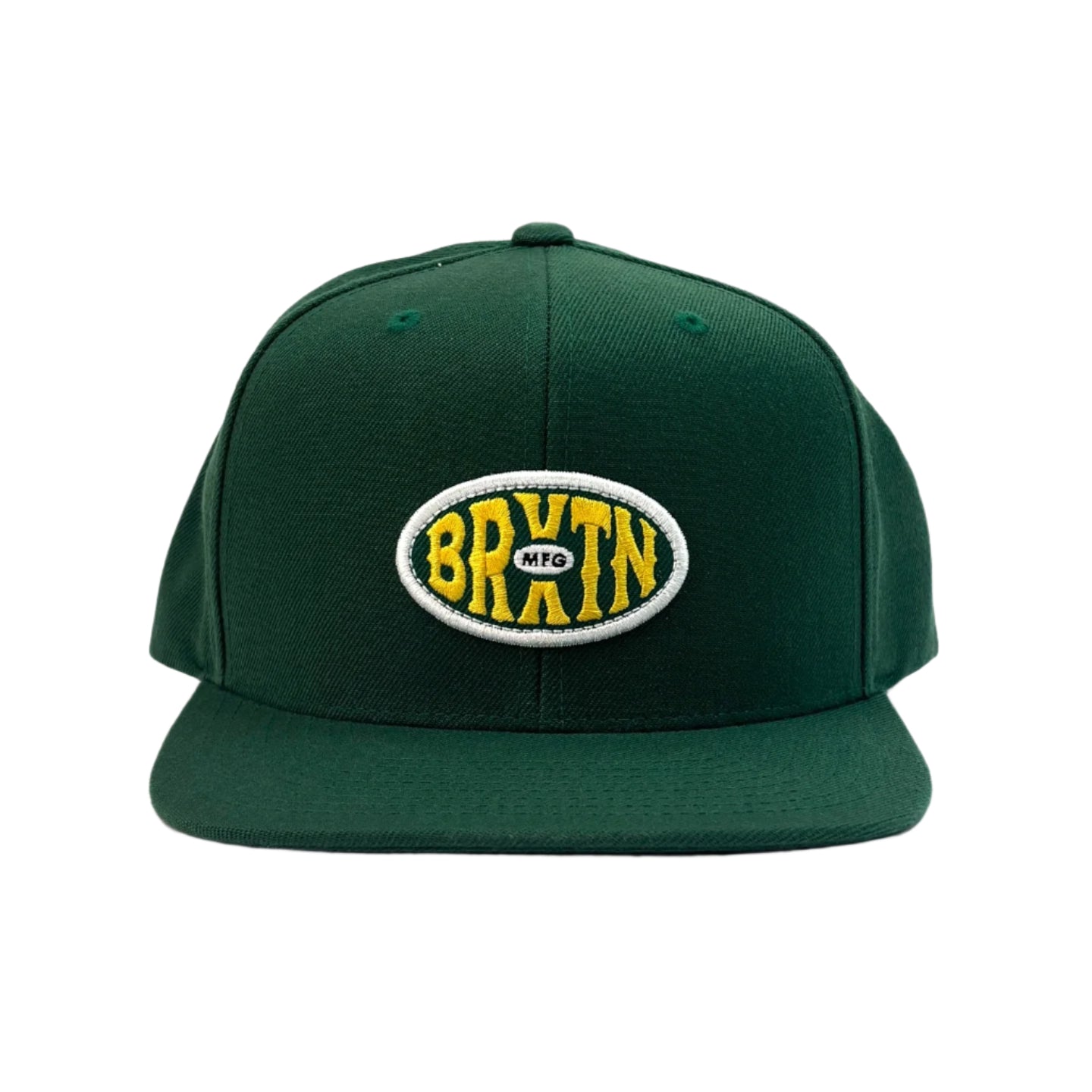 BRIXTON Largo MP Snapback Hat for Men & Women - Adjustable Green Baseball Cap - Stylish Streetwear Accessory for Outdoor Activities, Sports, and Casual Wear
