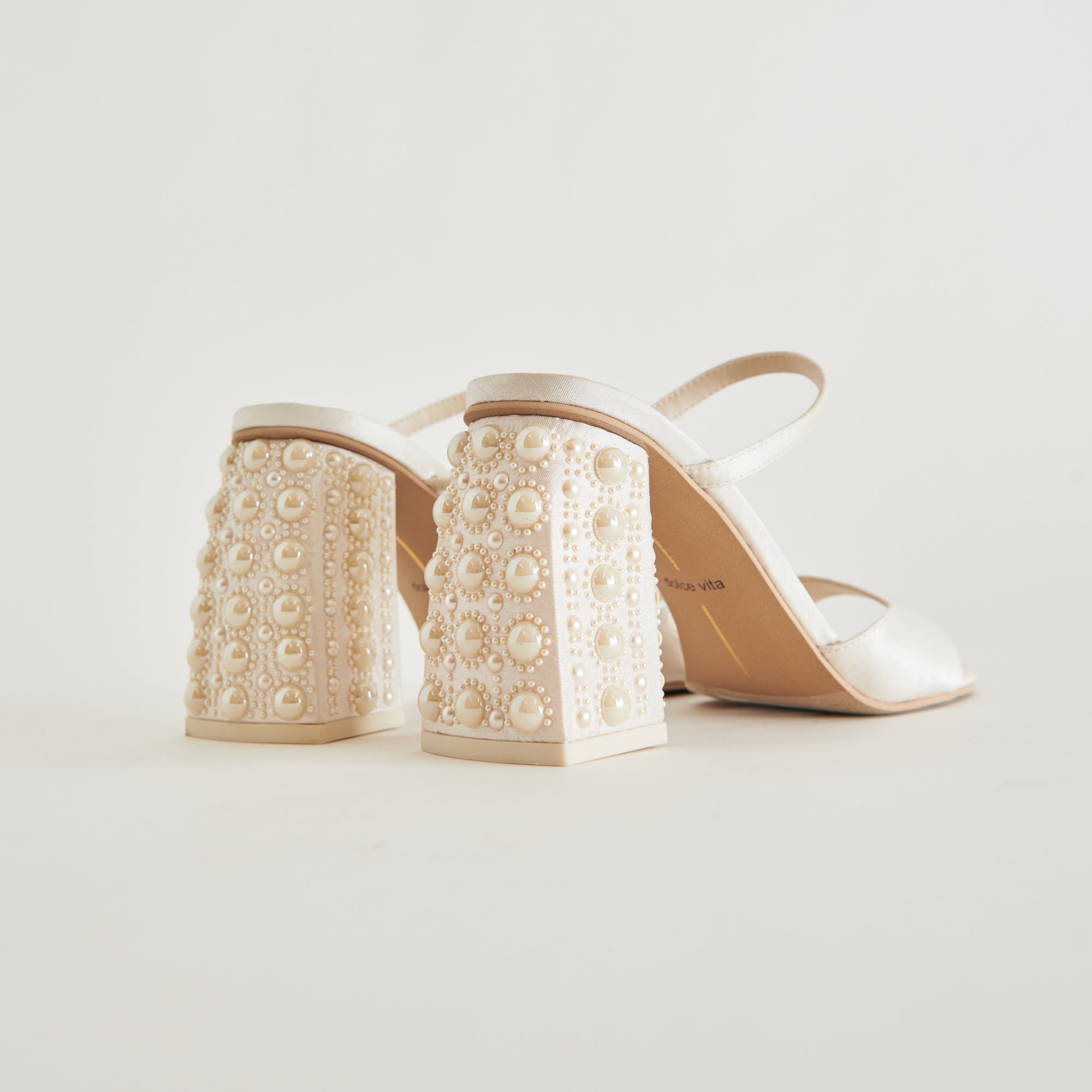JEMMY PEARL HEELS - Vanilla Silk High Heels for Women | Elegant Evening Shoes for Parties, Weddings & Special Occasions