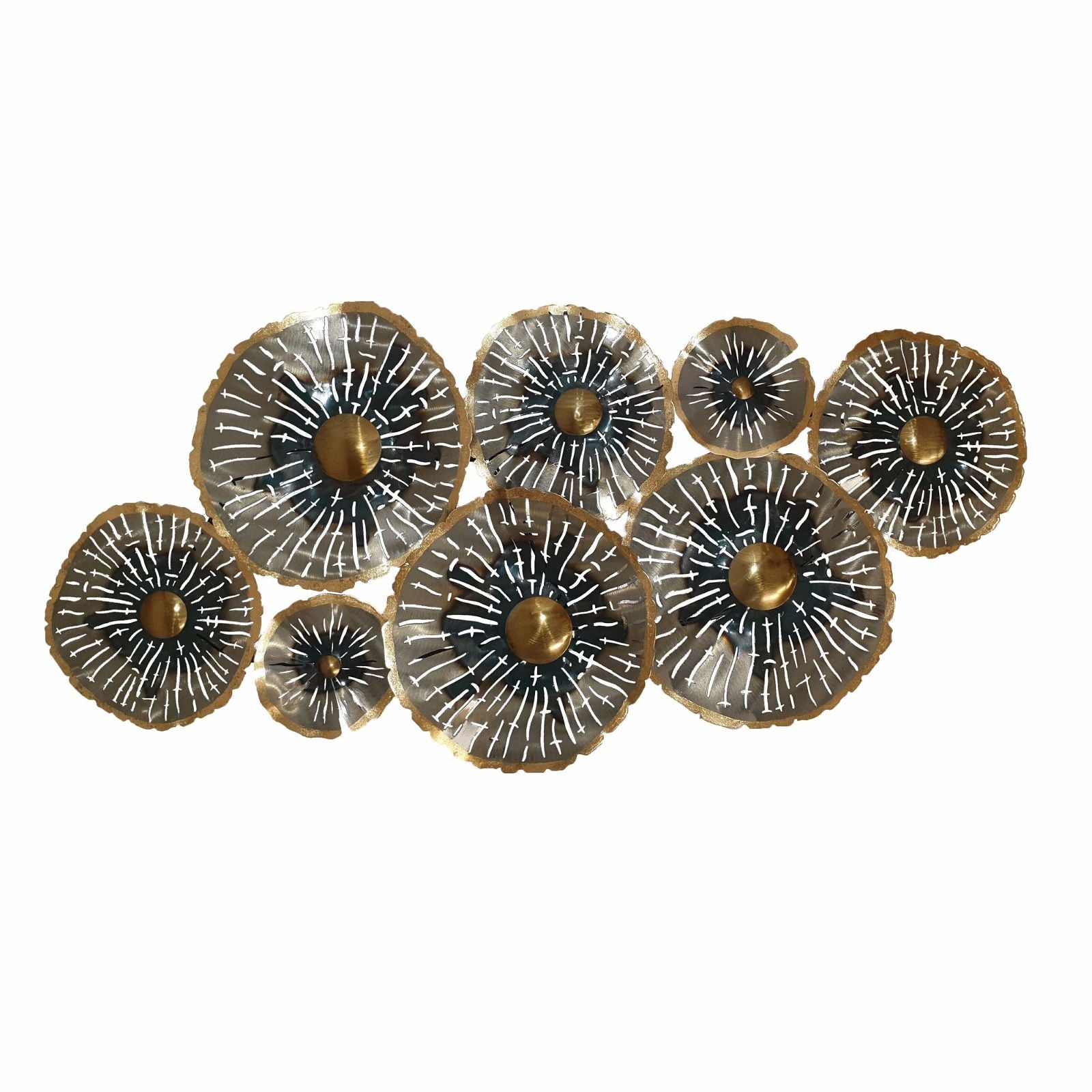 Urban Style Ocean Cloud Wall Art - Handcrafted Metal Flowers Decor for Living Room, Bedroom & Office