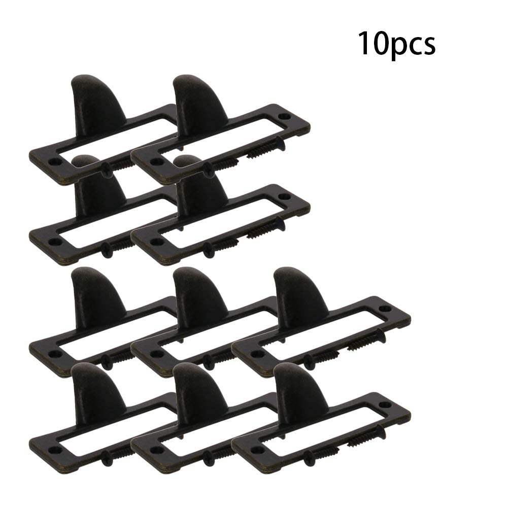 Vintage Zinc Alloy Label Pull Handles 10PCS for Cabinet Wardrobe - Green Bronze