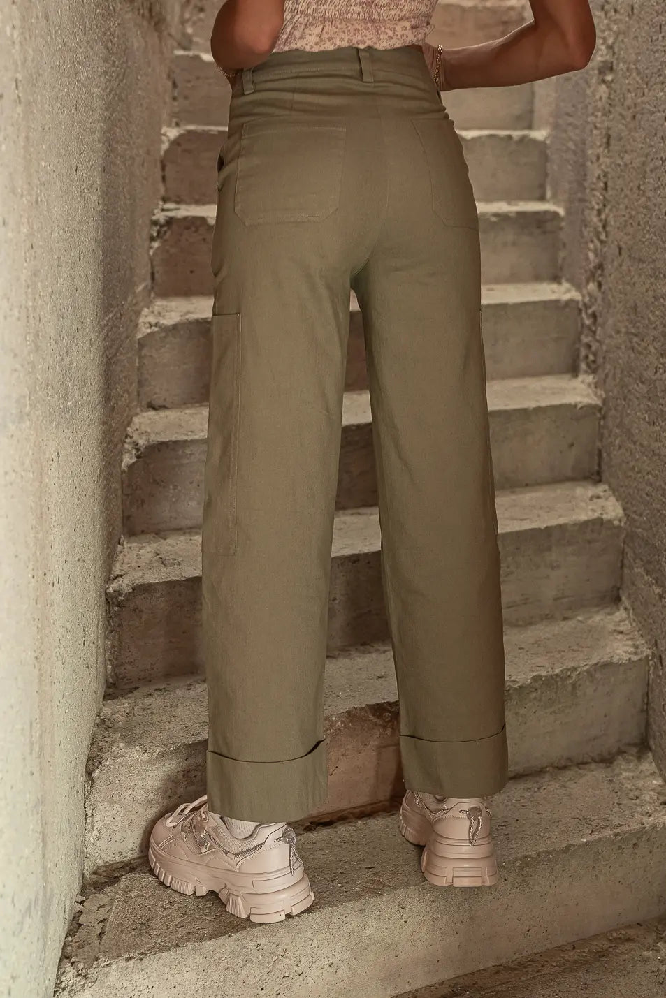 Kienna Olive Cargo Pants for Men & Women - Durable Military Style Tactical Pants with Multiple Pockets - Perfect for Hiking, Outdoor Adventures & Casual Wear