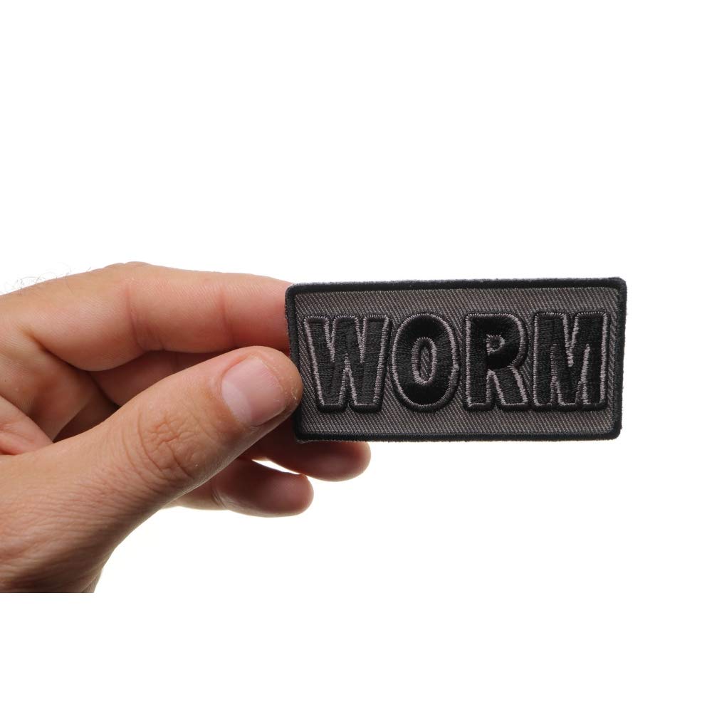 Worm Iron On Patch - 3x1.5 Inch Embroidered Applique for DIY Clothes, Bags & Hats - Perfect for Kids & Adults Fashion Customization