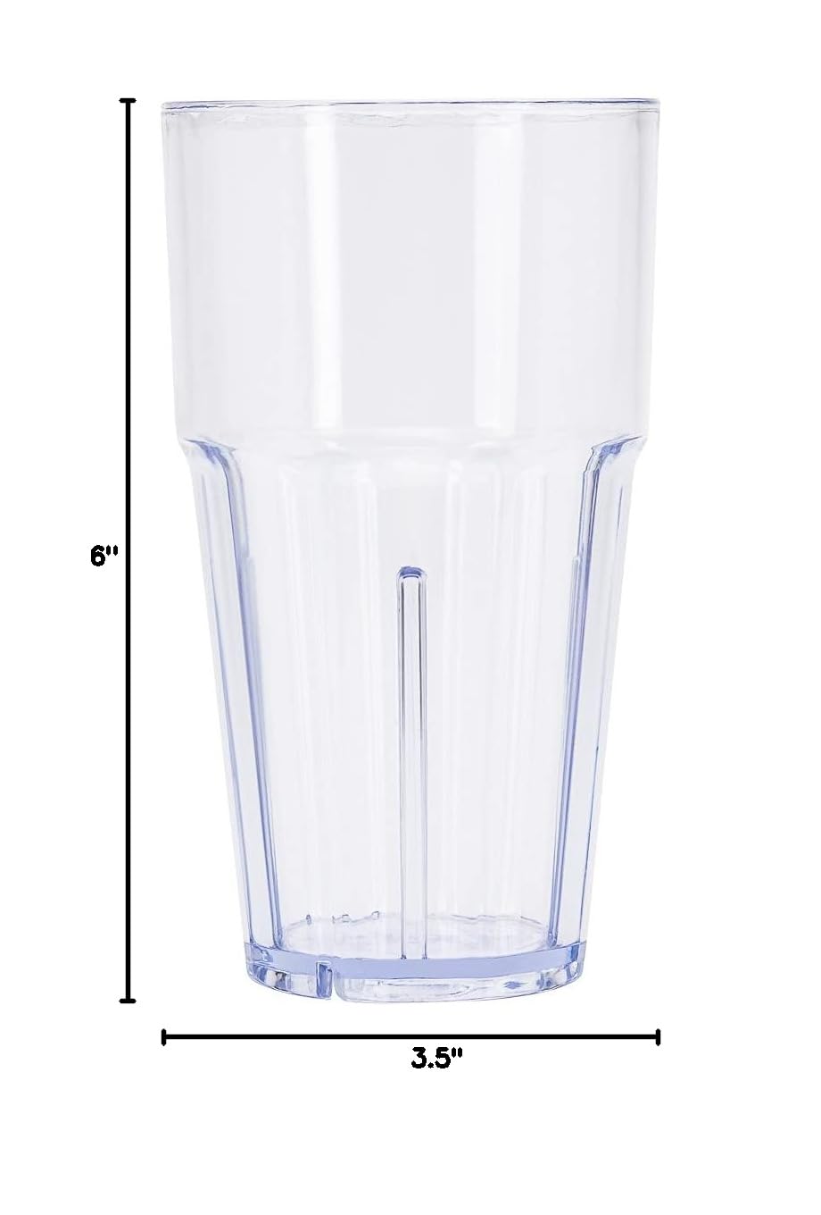 Restaurantware Bev Tek 16oz Shatterproof Plastic Tumblers - Set of 50 Clear Stackable Drinking Glasses, Dishwasher Safe for Restaurants, Bars, Cafes & Home Use - Ideal for Iced Coffee, Smoothies, Cocktails & Beverage Service