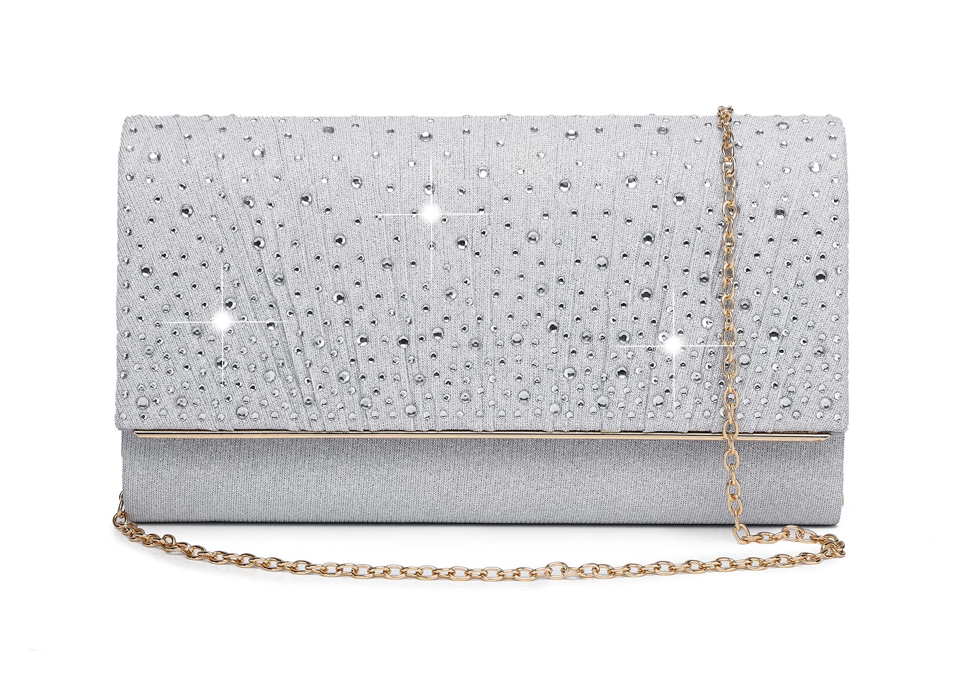 Sparkling Rhinestone Clutch Purse for Women - Elegant Evening Bag for Wedding, Prom, Party & Formal Events - Perfect Christmas Gift & Money Holder - Great for Date Nights, Galas and Special Occasions