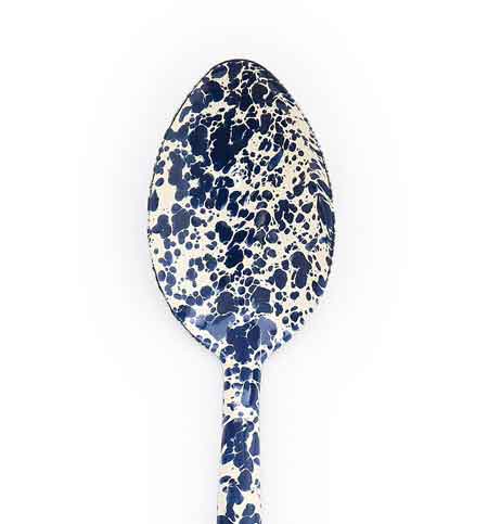 12-Piece Navy on Cream Serving Spoon Set - Perfect for Dinner Parties, Buffets, and Family Gatherings