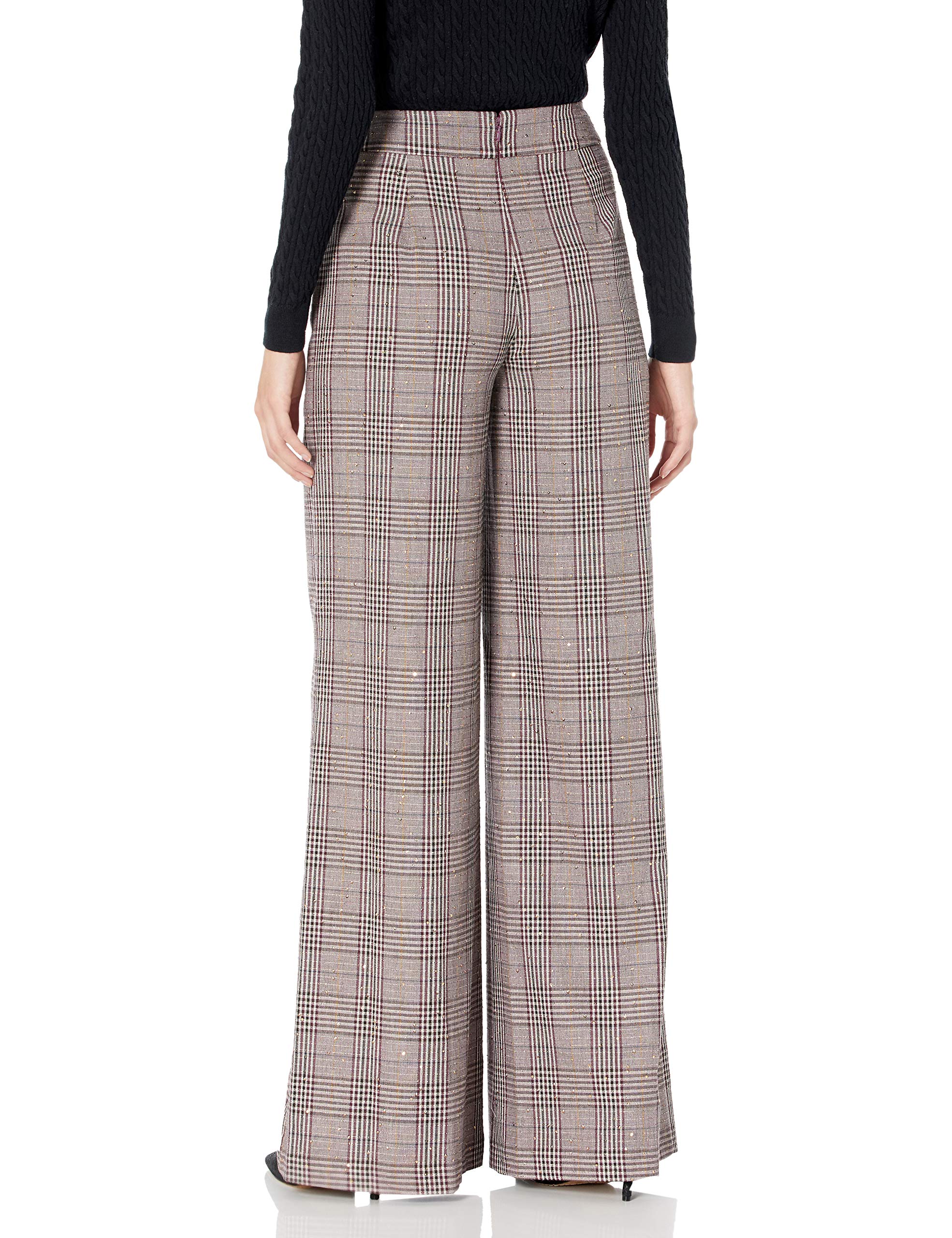 Ramy Brook Women's Flynn Sequin Plaid Wide Leg Pants - Stylish Holiday Party & Evening Wear for Women