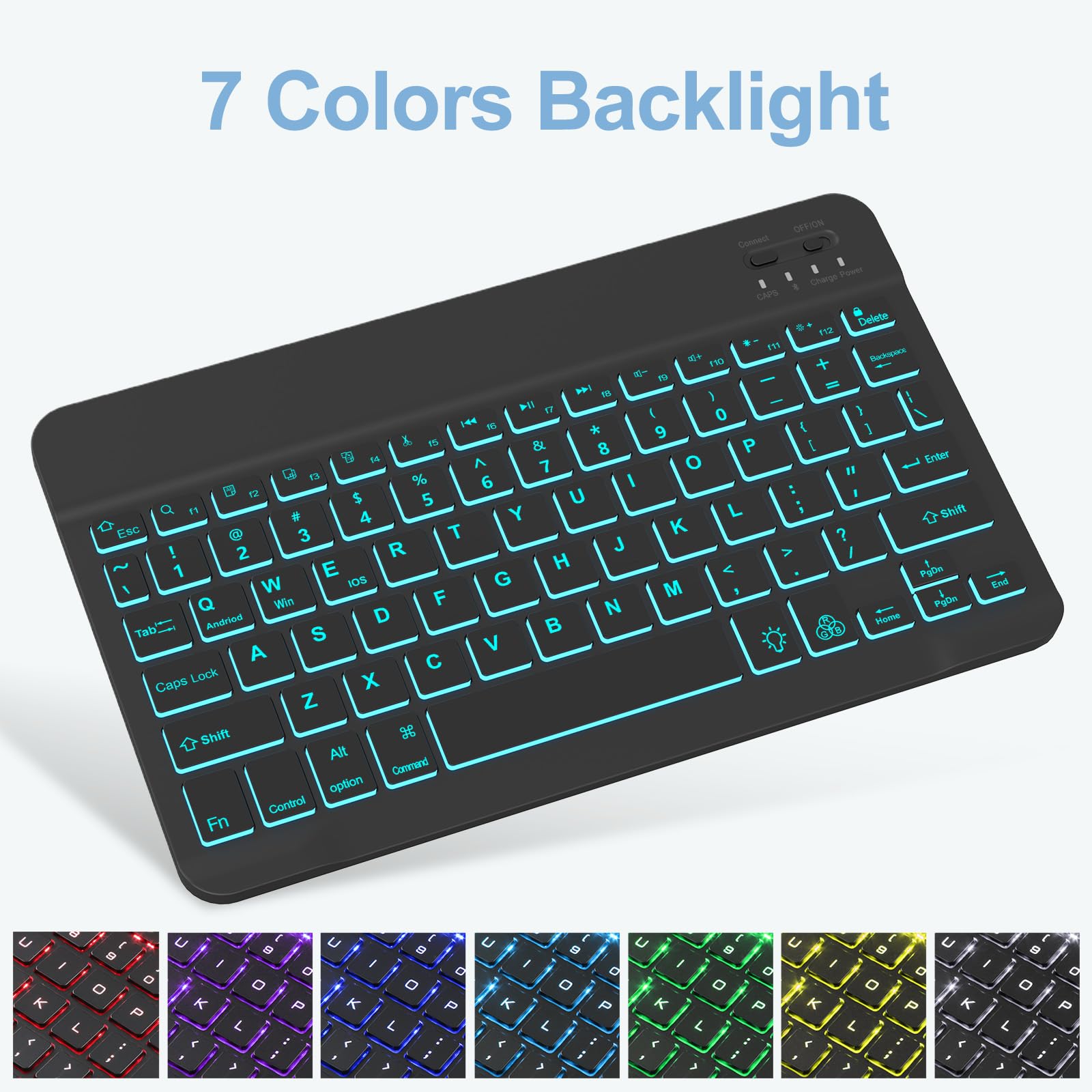 BORIYUAN Bluetooth Keyboard Case for iPad 9th/8th/7th Gen & iPad Air 3rd/Pro 10.5