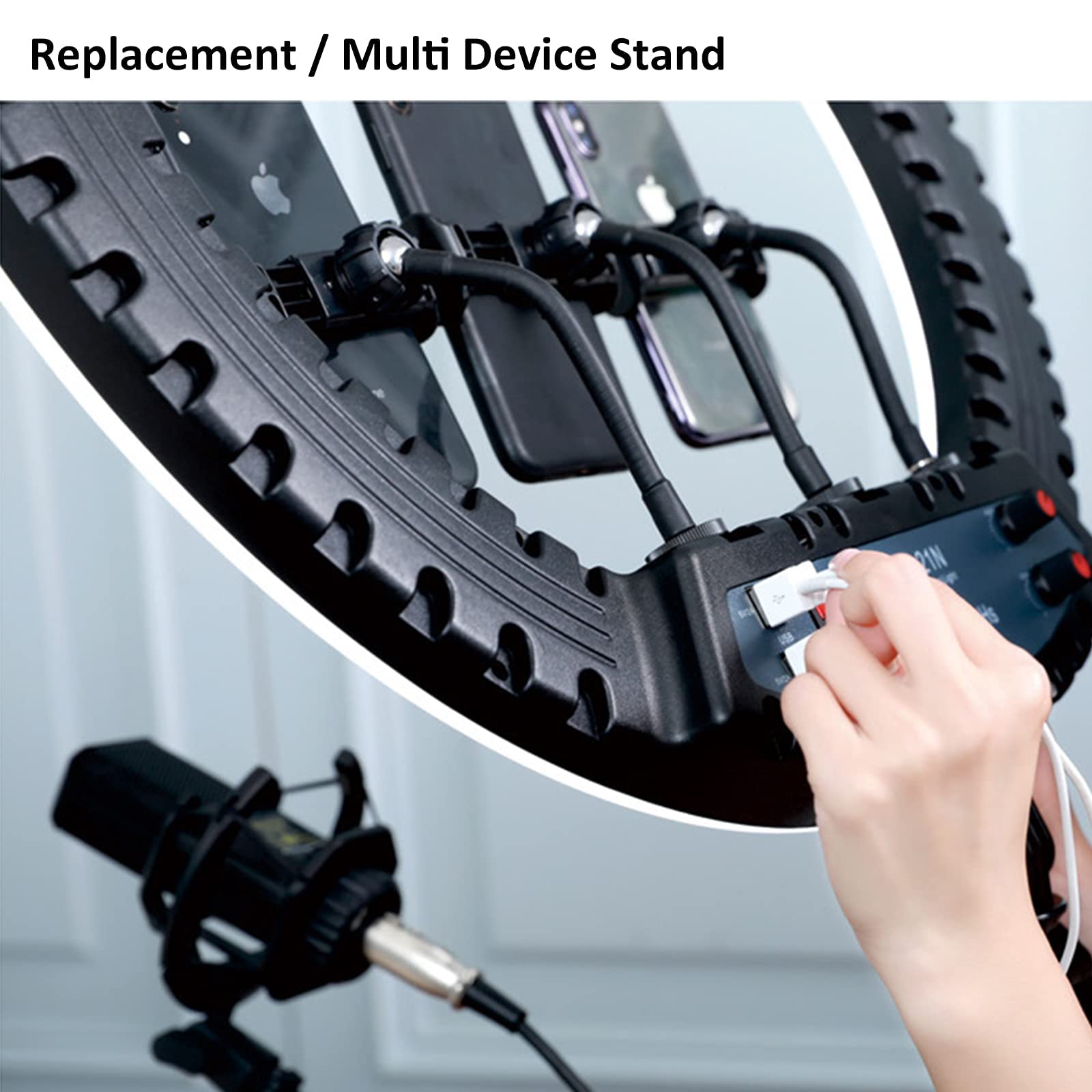 2-Pack Universal Phone Holder for Ring Light & Tripod Stand - 1/4