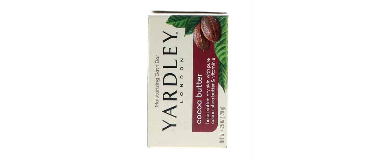 Yardley London Cocoa Butter Moisturizing Bath Soap Bar 4.0 oz - Naturally Hydrating & Fragrant for Women - Perfect for Daily Skincare & Relaxing Bath Time