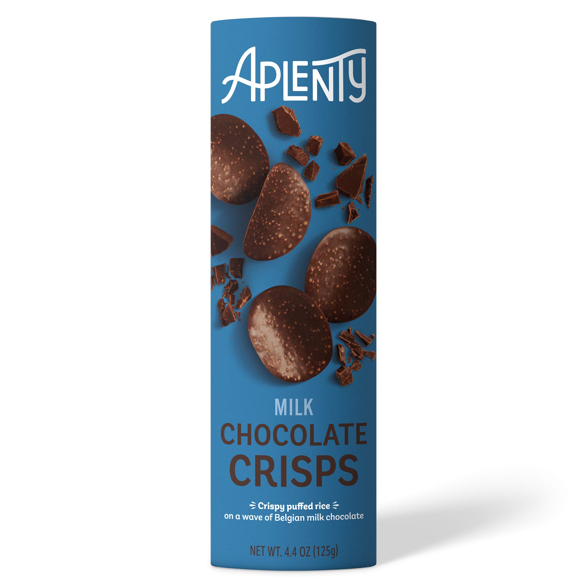 Aplenty Milk Chocolate Crisps - 4.4 Oz (125g) Premium Chocolate Snacks for Gifting, Parties & Dessert Toppings | Amazon Brand
