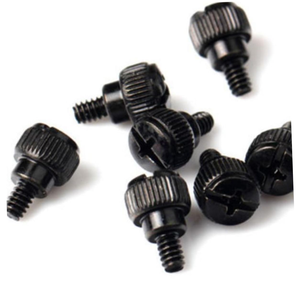 Jojofuny 100pcs Black Oxidation-Resistant Computer Case Thumbscrews - Chassis Screw Replacement Kit for PC Builds & Upgrades | Perfect for DIY Computer Assembly, Maintenance, and Hardware Repairs