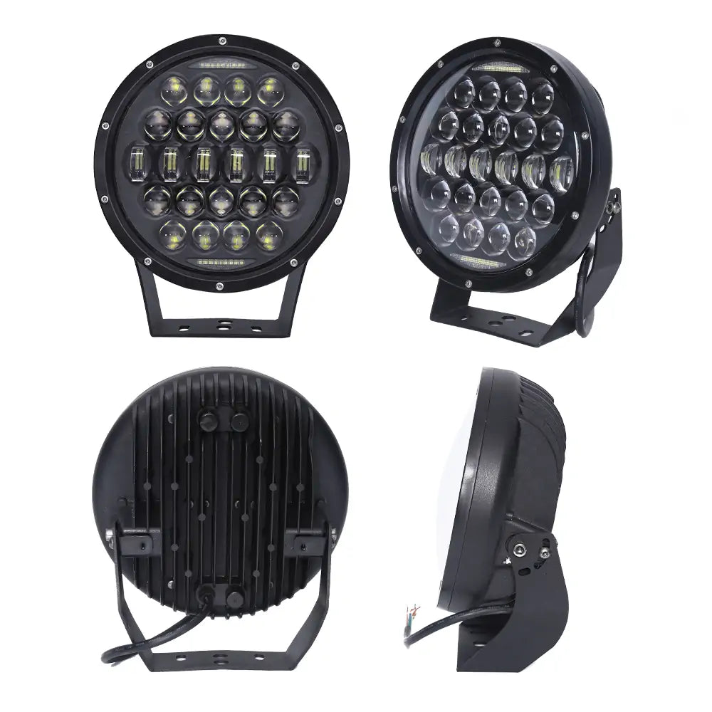 9 Inch High Low Beam Work Light with Adjustable Mounting Bracket - Heavy Duty LED Light Bar for Trucks, Off-Road Vehicles, ATVs, and Construction Sites - Perfect for Night Driving, Camping, and Emergency Lighting