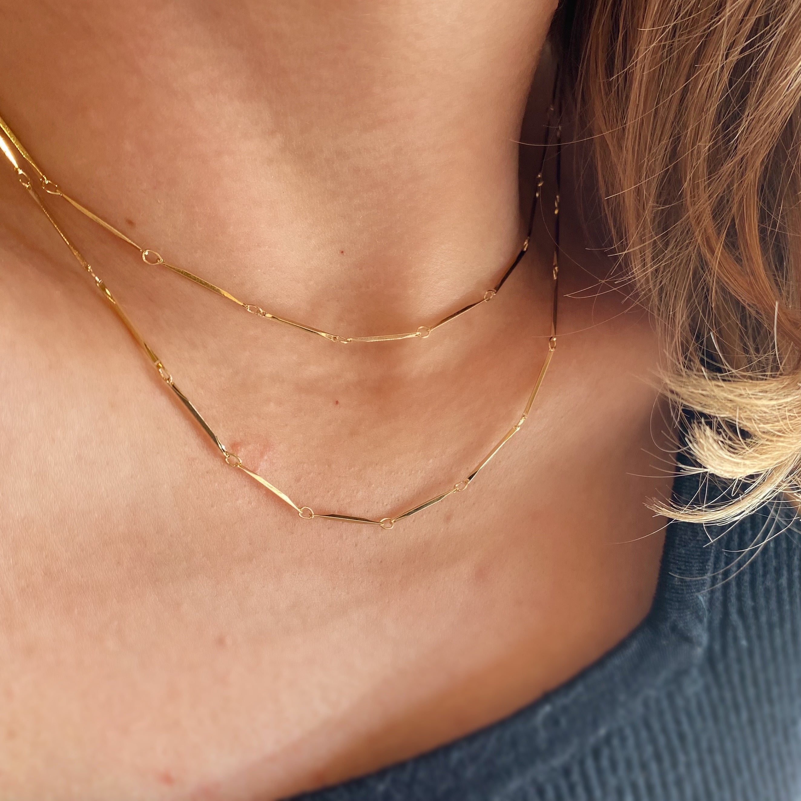 18K Gold Filled 1mm Diamond Cut Straw Chain Necklace - Dainty & Elegant Jewelry for Women, Perfect for Layering, Everyday Wear, and Special Occasions