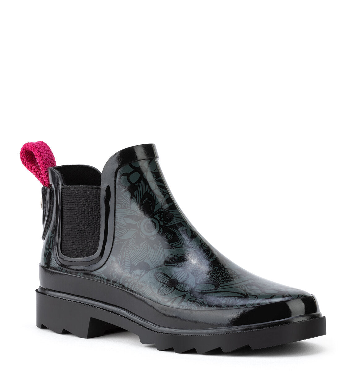 Waterproof Rhyme Ankle Rain Boots for Women - Lightweight Comfortable Rubber Rain Shoes for Walking, Gardening & Outdoor Activities