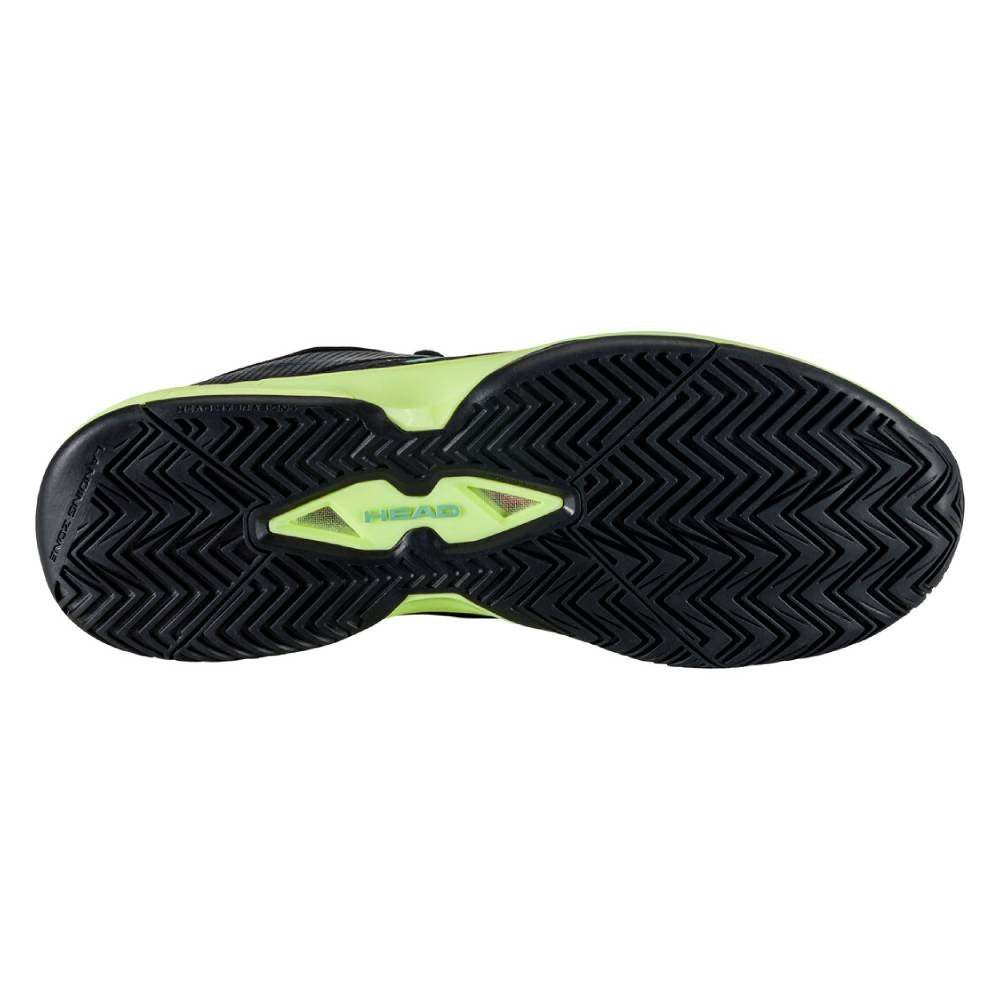 Head Revolt Evo 2.0 Men's Pickleball Shoes - Lightweight Tennis Shoes for Men with Cushioned Support - Black/Green - Perfect for Pickleball, Tennis & Court Sports