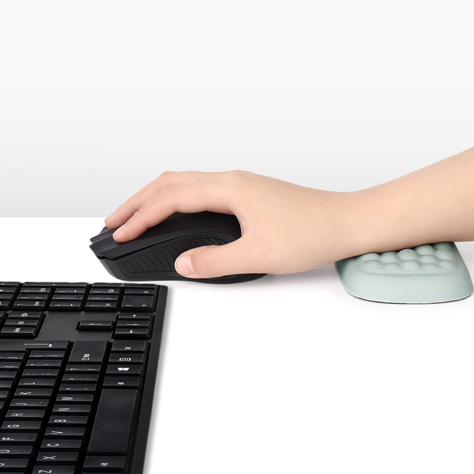 Ergonomic Mouse Wrist Rest Pad for Office & Gaming - Comfortable Elbow Support Cushion for Desk, Relieves Arm & Wrist Pain - Perfect for Computer Work, Typing & Long Gaming Sessions (Grey)
