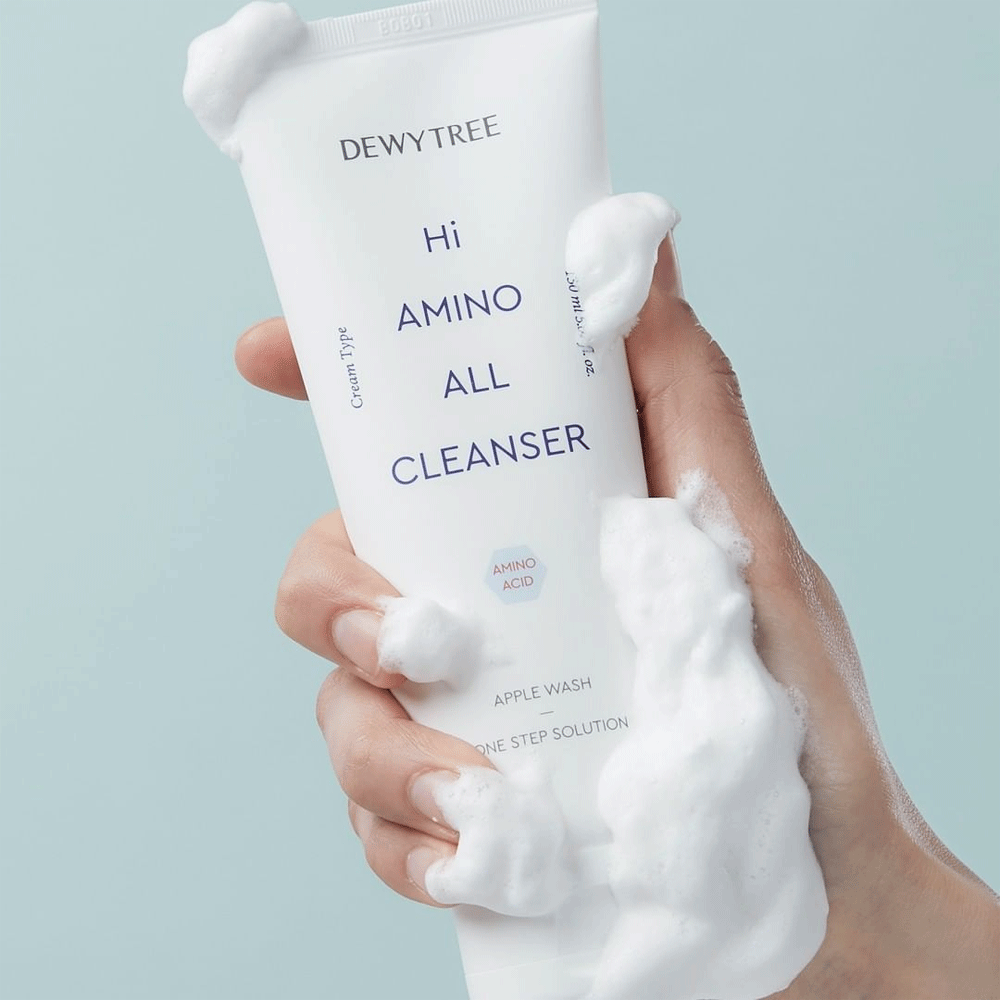 DEWYTREE Hi Amino All Cleanser 150ml - Gentle Daily Face Wash for Sensitive Skin, Hydrating & pH-Balanced Cleanser | Perfect for Morning & Night Skincare Routine