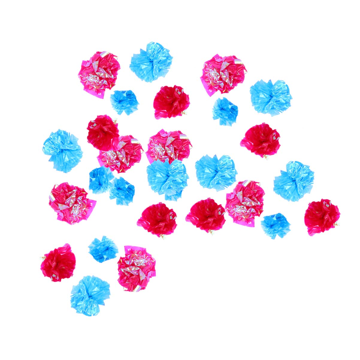 Balacoo 25Pcs Cat Toy Set - Rattle Balls, Crinkle Balls & Interactive Cat Toys for Exercise & Play | Fun Shiny Paper Flower Balls for Indoor Cats & Kittens | Perfect for Playtime, Training & Bonding