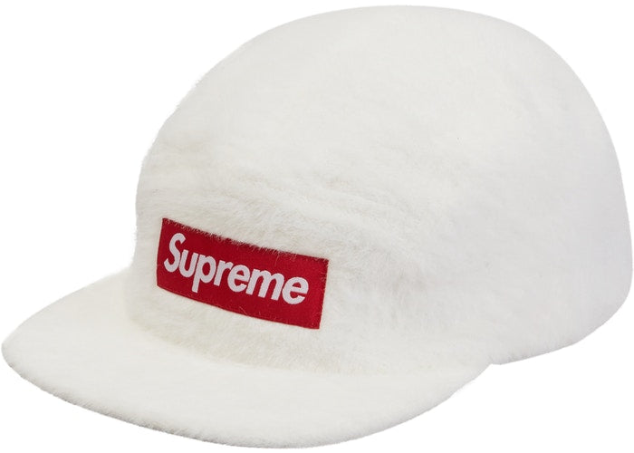 Supreme Faux Fur Camp Cap - White Winter Beanie for Men & Women - Perfect for Outdoor Activities, Skiing, and Streetwear Fashion