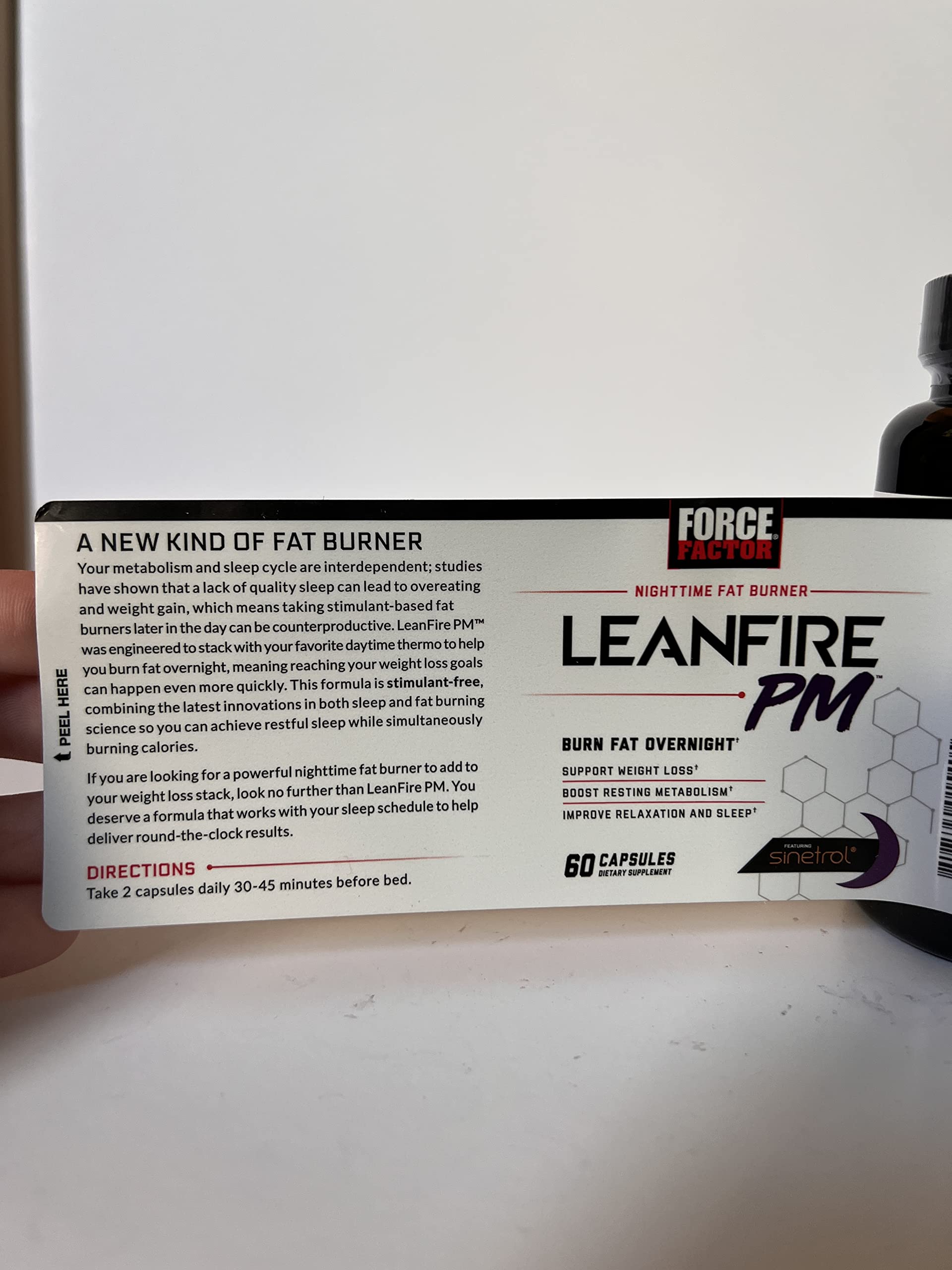 Force Factor LeanFire PM - Premium Weight Loss Pills for Women & Men | Fat Burner & Metabolism Booster with Melatonin | 60 Capsules (2-Pack) | Supports Overnight Fat Burning & Better Sleep | Ideal for Nighttime Weight Management & Fitness Goals