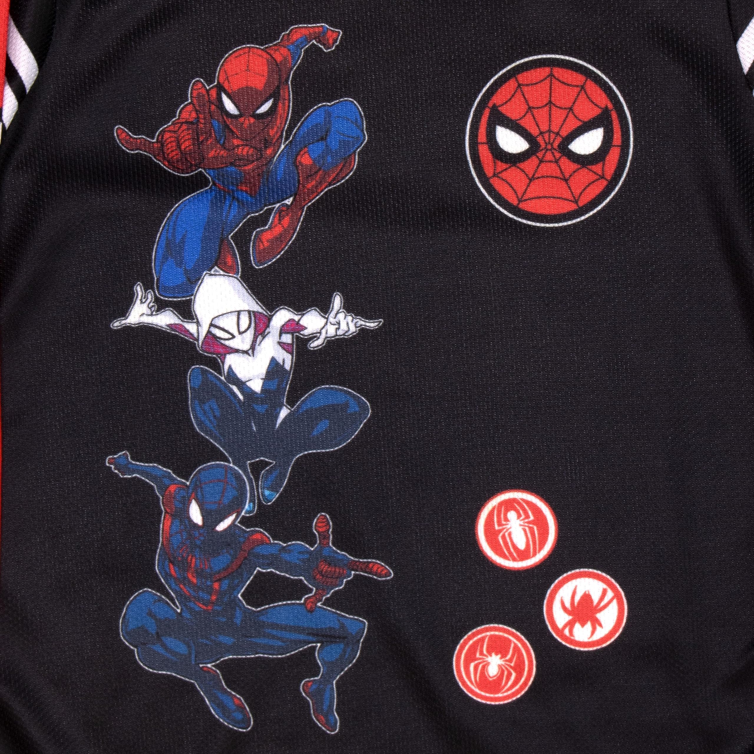 Marvel Avengers & Spider-Man Boys' 2-Piece Activewear Set - Long Sleeve Mesh T-Shirt & Pants Bundle | Superhero Costume for Kids, Halloween Dress Up & Daily Play
