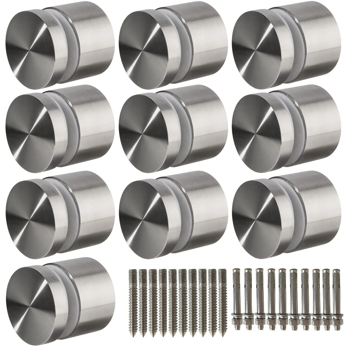 10 Pack SS316 Heavy Duty Glass Railing Standoff Hardware - 2