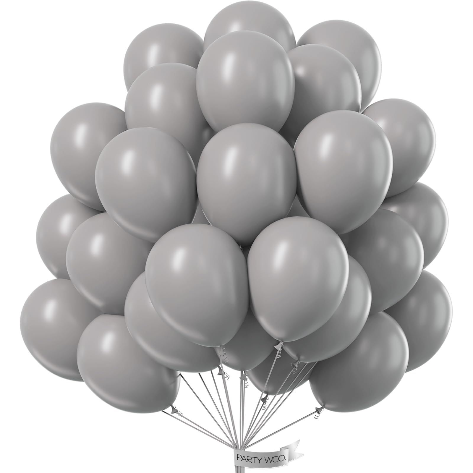 50 Pcs 12 Inch Matte Gray Balloons for Party Decor - Balloon Garland & Arch Kit for Birthday, Wedding, Baby Shower - Premium Grey Balloons (Y71) - Perfect for Indoor & Outdoor Celebrations