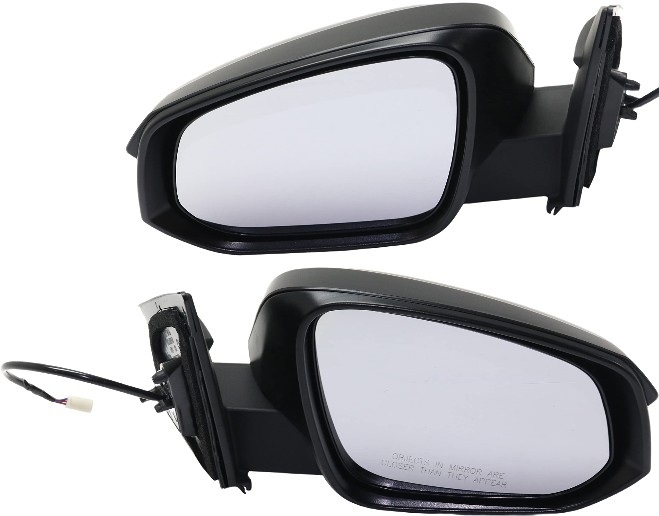 Kool Vue Power Non-Heated Side Mirrors for 2015 Toyota RAV4 - Driver & Passenger Replacement - Textured Finish - North America Built (November 2014+) - Perfect for Off-Roading, City Driving & Parking Assistance