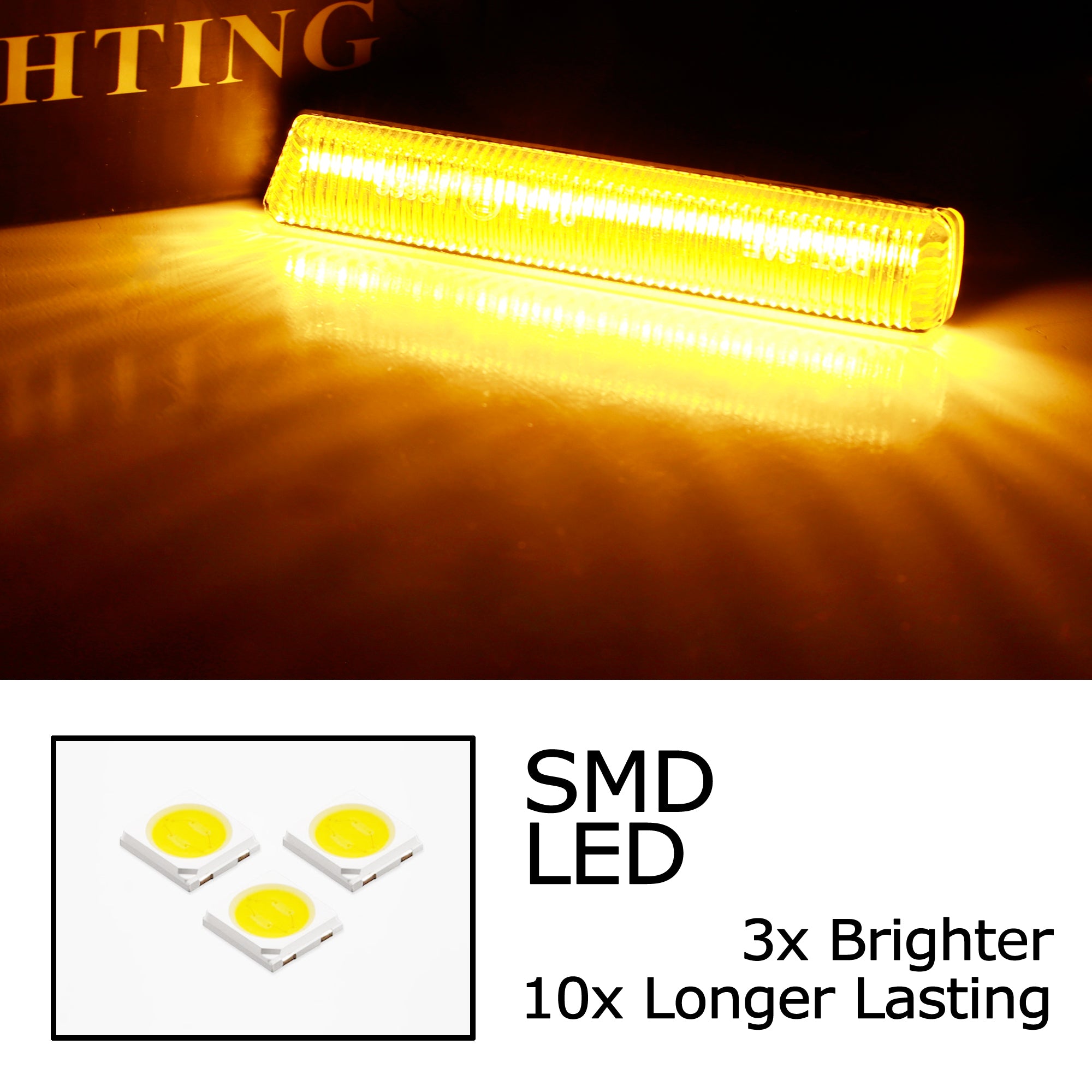 Sequential Blink LED Clear Lens Fender Side Marker Lights for BMW E46 M3 & E38 7 Series - Upgrade Your Car's Style & Visibility for Night Driving & Car Shows