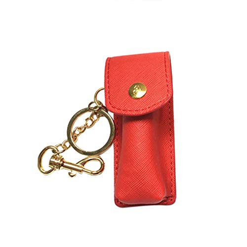 ARTIBETTER Leather Keychain Lip Balm Holder - Keyblade Clip-on Sleeve for Chapstick, Portable Lipstick Pouch with Key Ring | Fashionable Gift for Women & Girls | Perfect for Purse, Backpack & Daily Use
