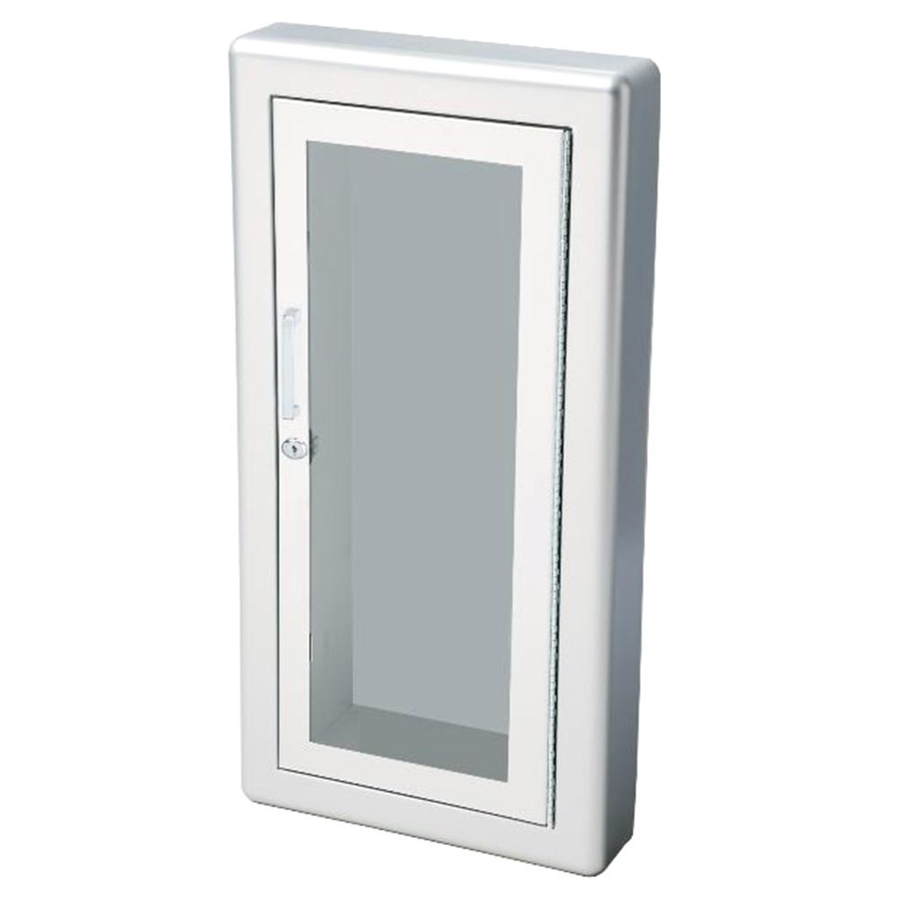 JL Industries 1027G10FX2 Fire Extinguisher Cabinet - Full Glass Door with Pull Handle & SAF T LOK Fire Rated - Ideal for Schools, Offices, and Commercial Buildings