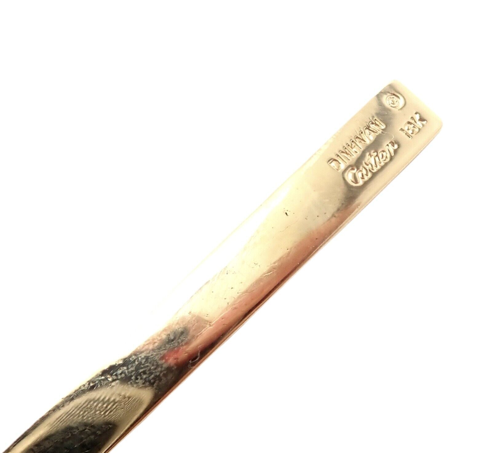 Vintage Authentic Cartier Dinh Van 18k Yellow Gold Long Quill Brooch Pin - Rare Collectible Jewelry for Special Occasions & Vintage Fashion
