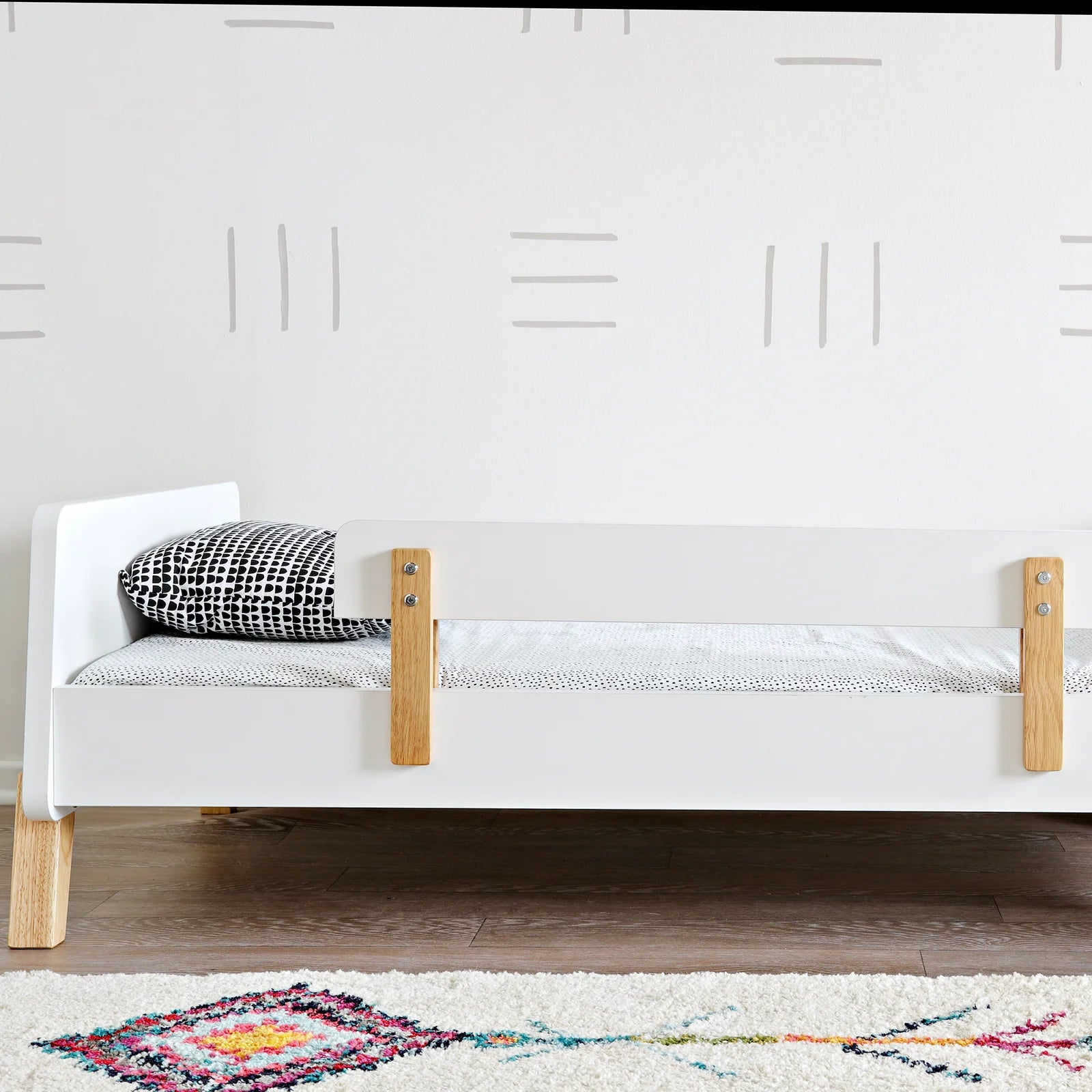 Muse Toddler Bed - Safe & Comfortable Kids Bed for Boys & Girls - Perfect for Nursery, Bedroom & Daycare Use