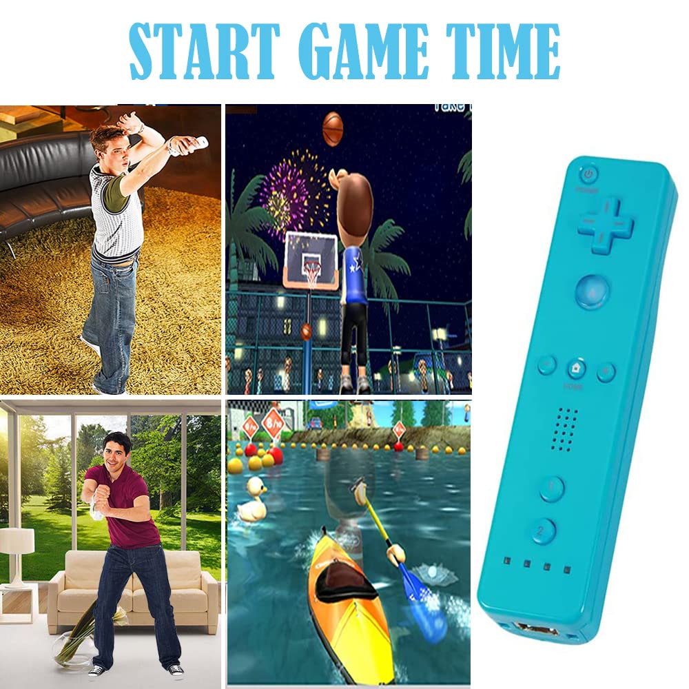 Upgraded Wii Remote Controller 2 Pack - Wireless Game Controller Compatible with Wii & Wii U Console (Pink & Blue) - Perfect for Family Gaming, Party Play & Motion Control Games