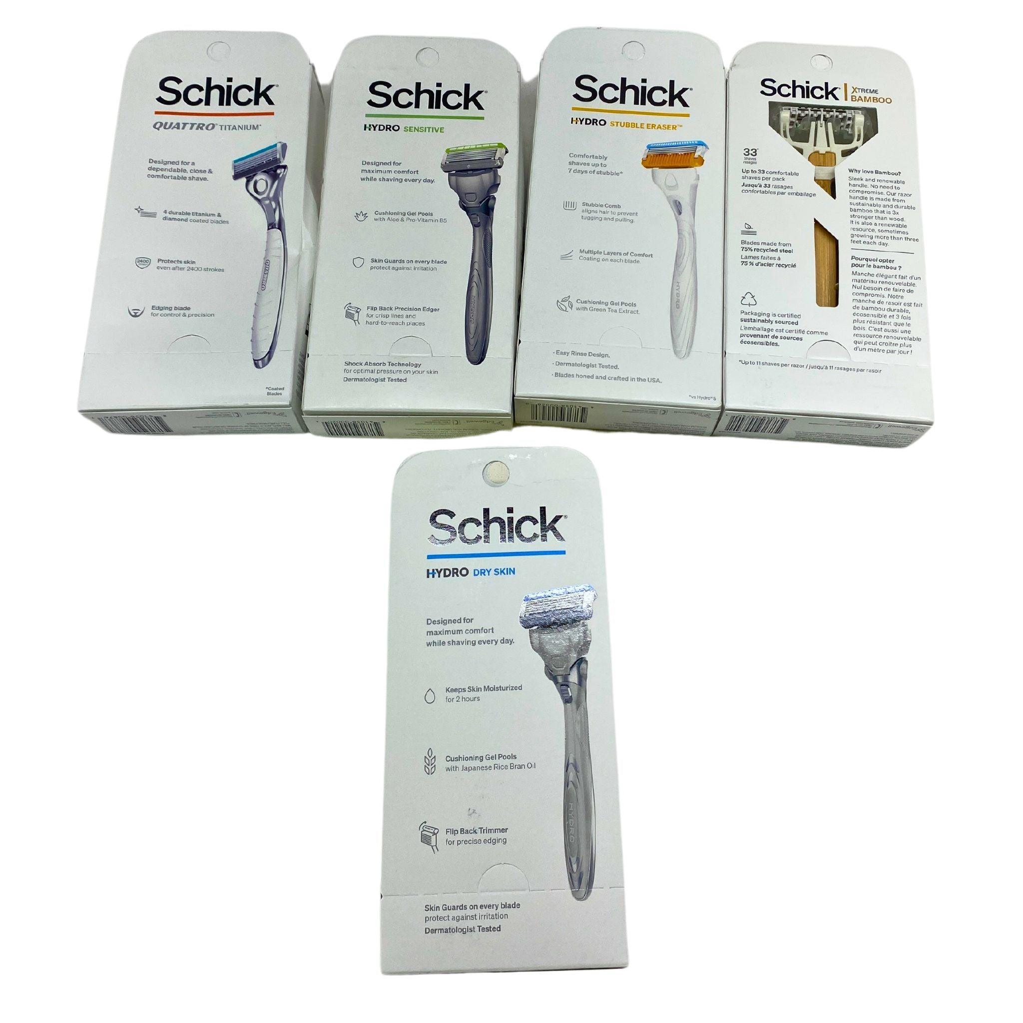 Schick Men's Razor Blades & Cartridges - 50 Pcs Bulk Pack for Smooth Shaving | Multi-Blade Refills for Sensitive Skin | Perfect for Home, Travel & Grooming Kits